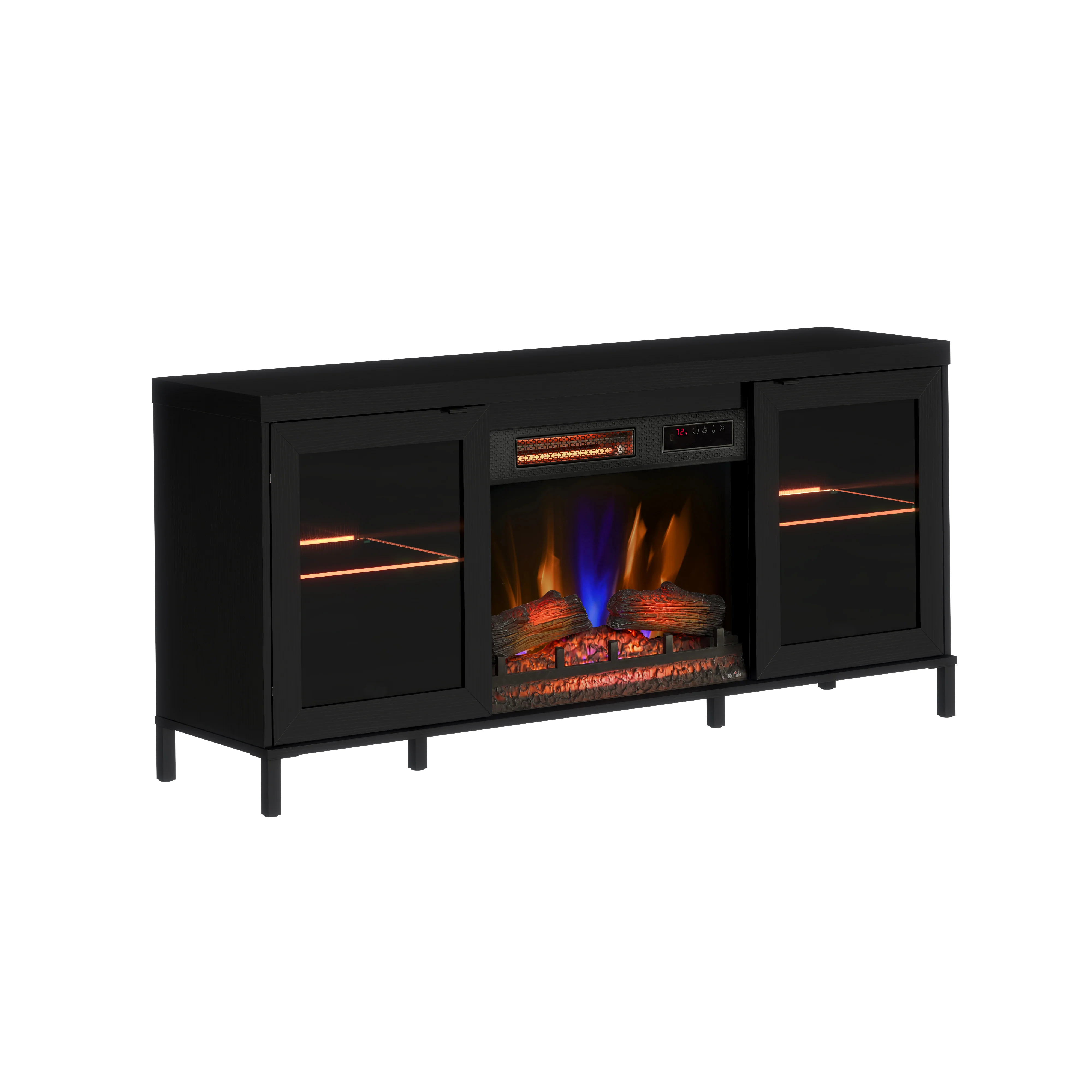 duraflame® Electric Fireplace TV Stand with Modern LED Lights and Storage - Image 14