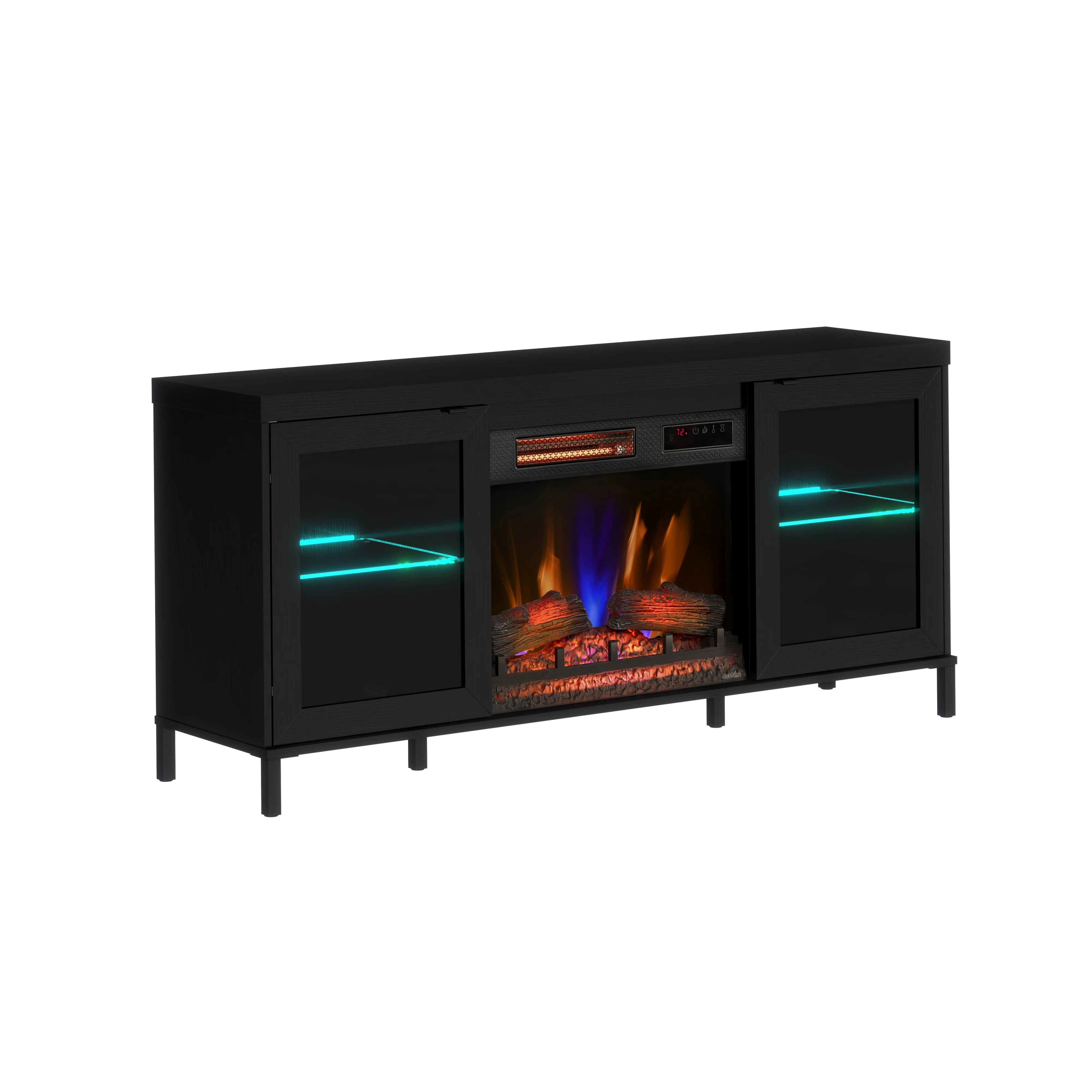 duraflame® Electric Fireplace TV Stand with Modern LED Lights and Storage - Image 15