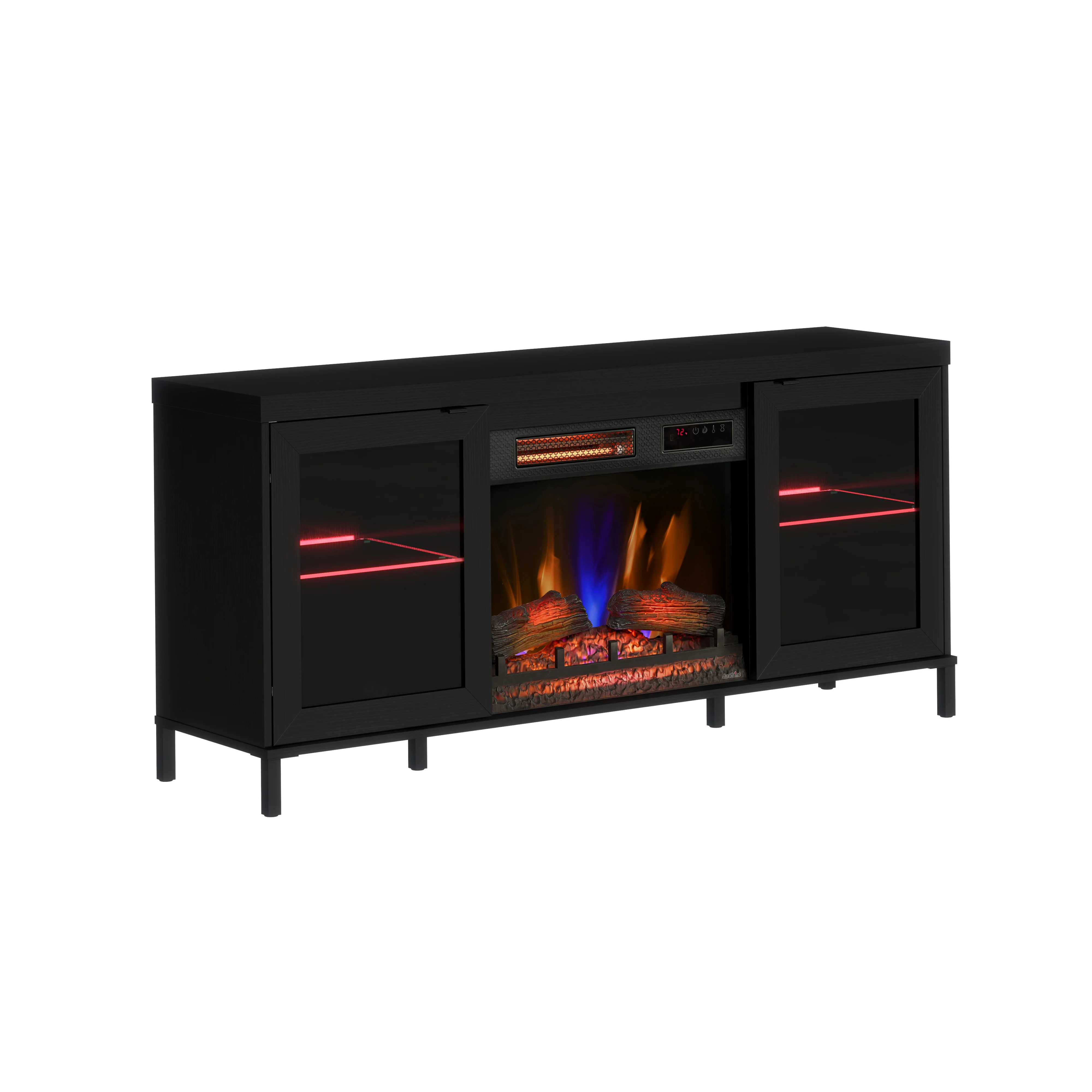 duraflame® Electric Fireplace TV Stand with Modern LED Lights and Storage - Image 17