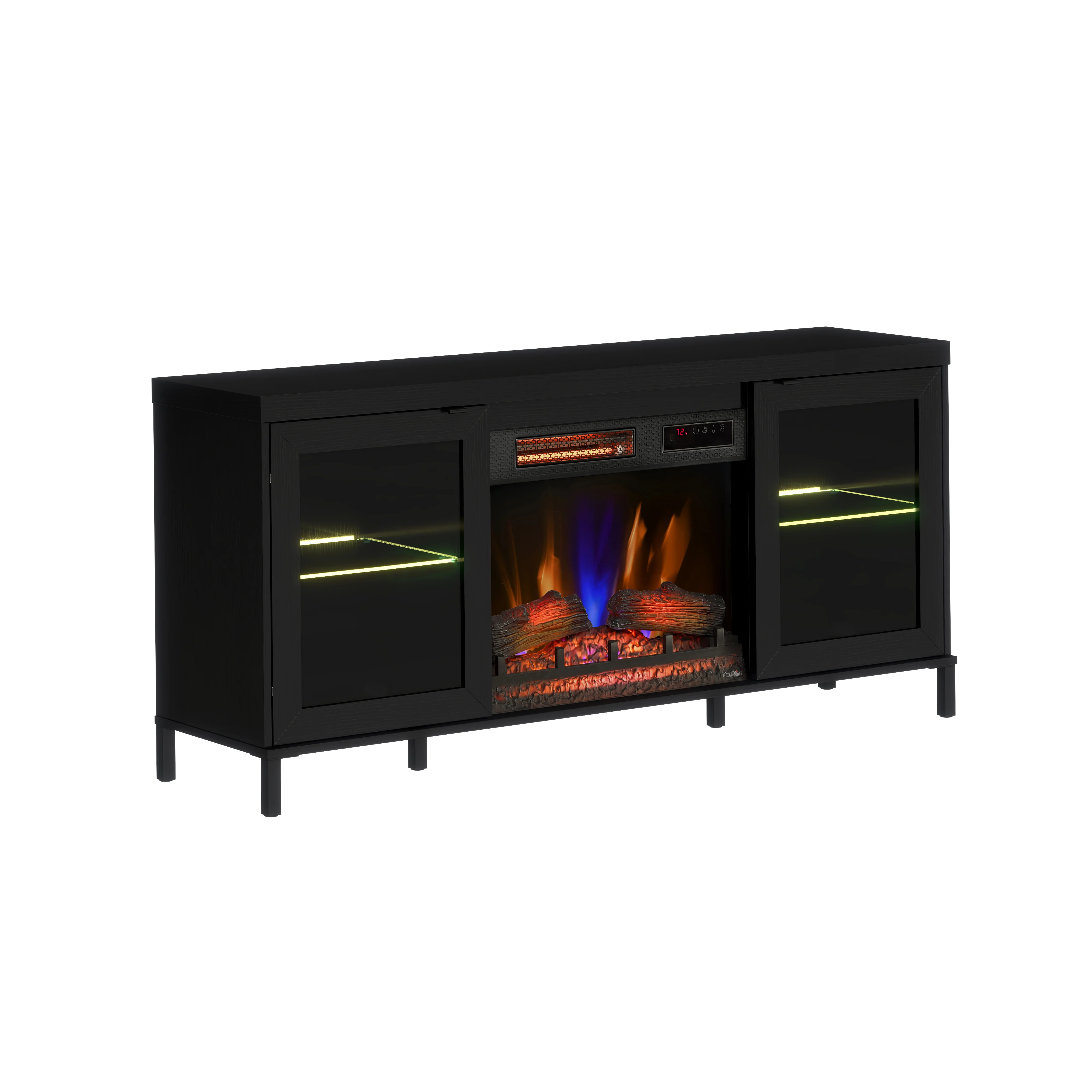 duraflame® Electric Fireplace TV Stand with Modern LED Lights and Storage - Image 18