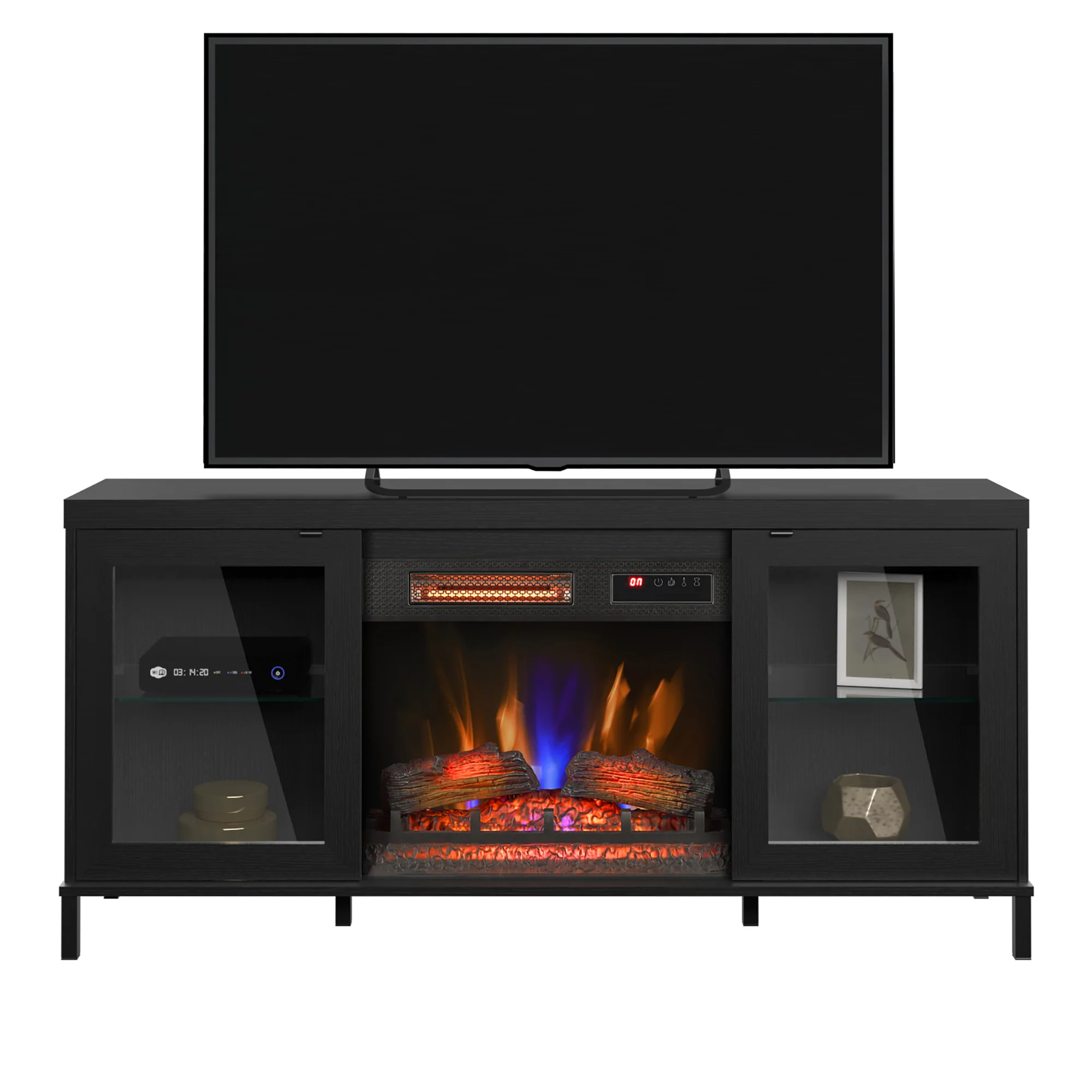duraflame® Electric Fireplace TV Stand with Modern LED Lights and Storage - Image 21