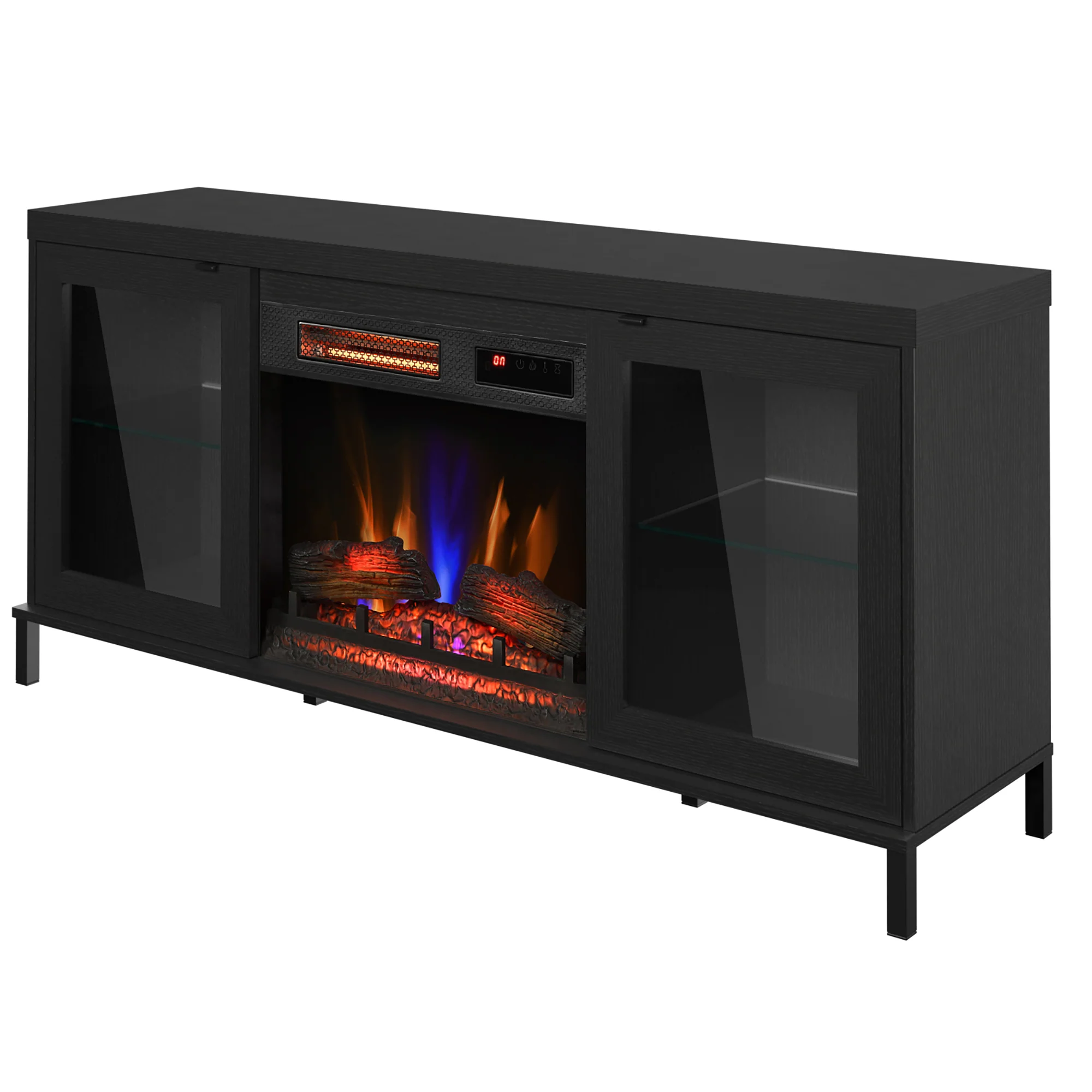 duraflame® Electric Fireplace TV Stand with Modern LED Lights and Storage - Image 9