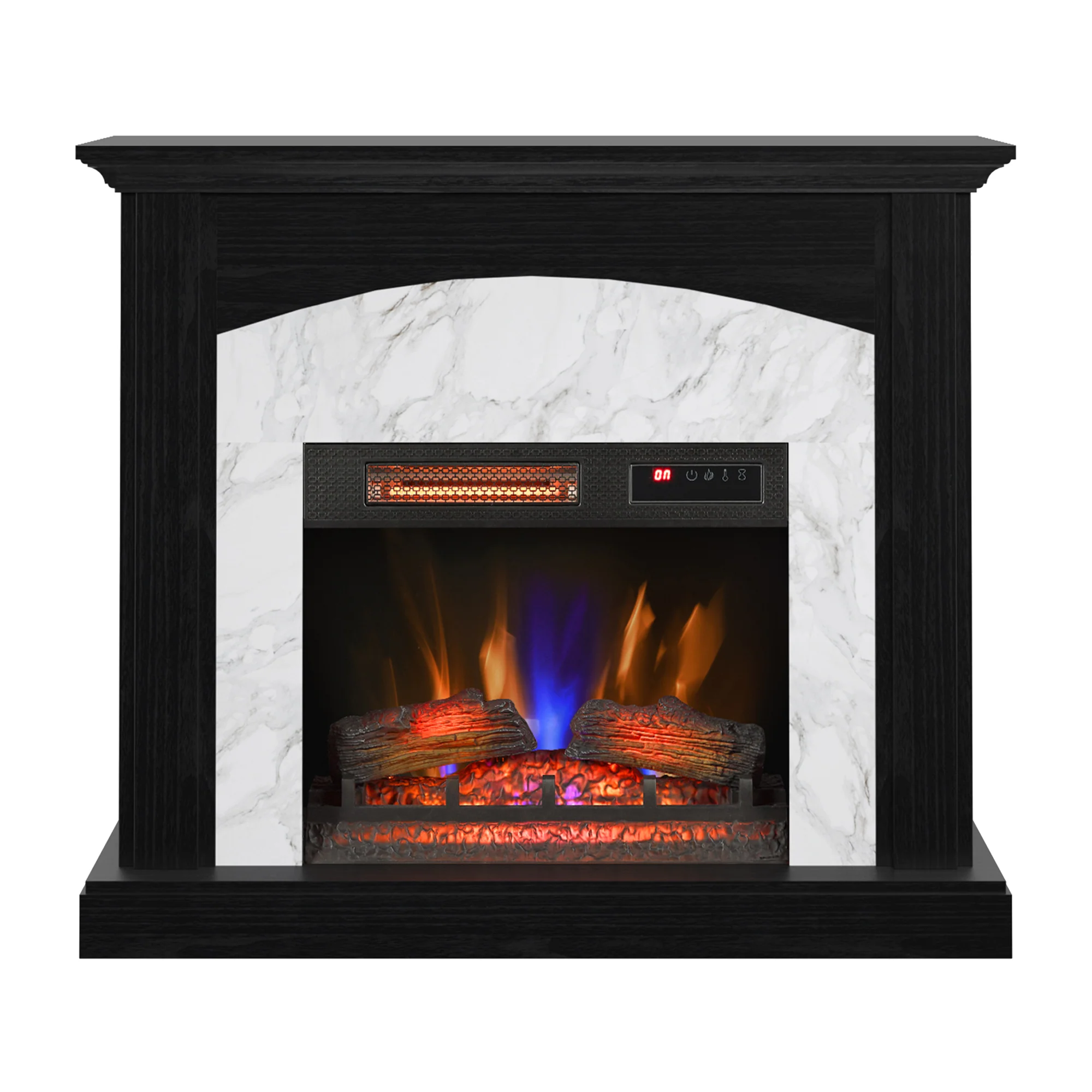 duraflame® Faux Marble Electric Fireplace Wall Mantel - Image 9