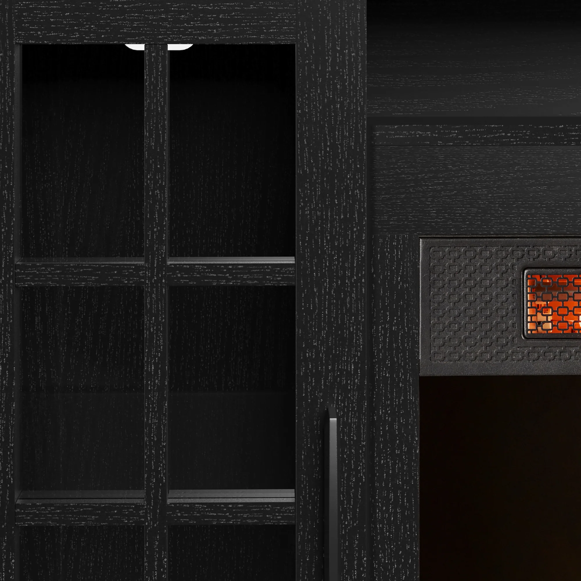 duraflame® Windowpane Glass Door Electric Fireplace TV Stand Media Console - Image 11