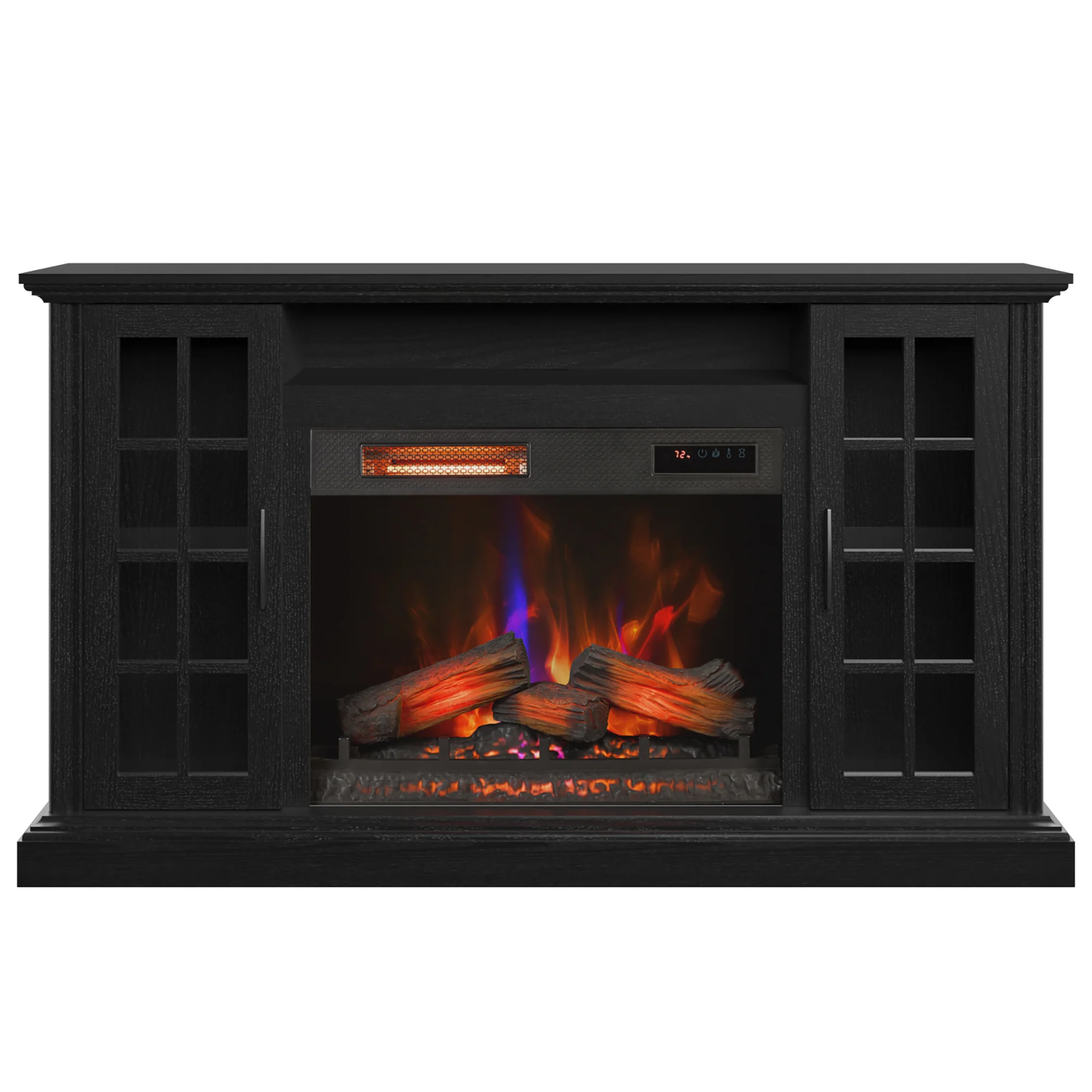 duraflame® Windowpane Glass Door Electric Fireplace TV Stand Media Console - Image 9