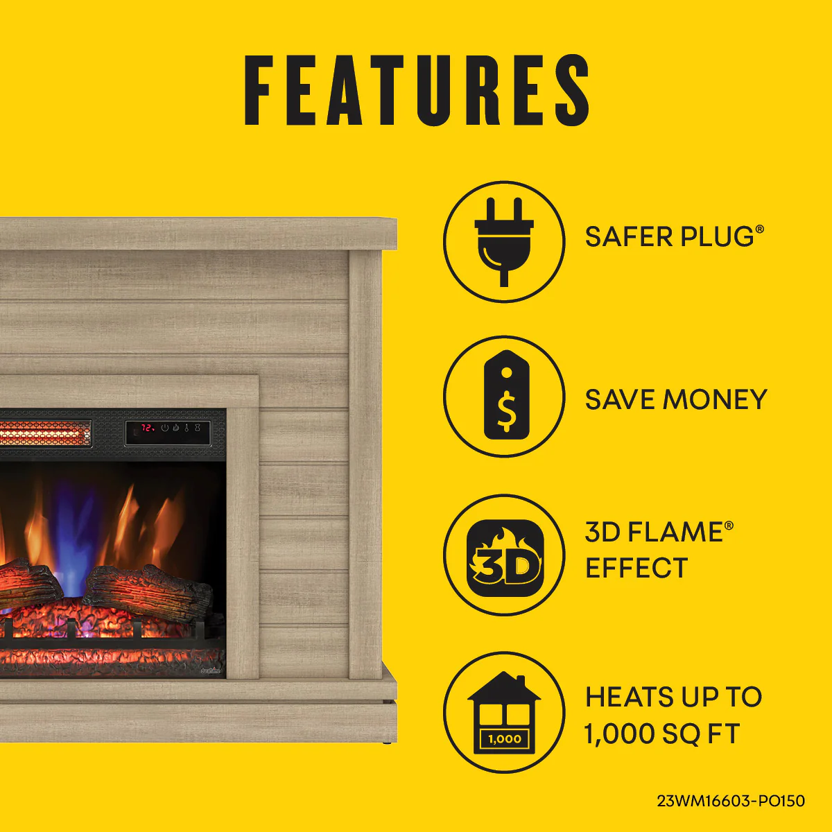 duraflame® Farmhouse Shiplap Electric Fireplace Wall Mantel - Image 21