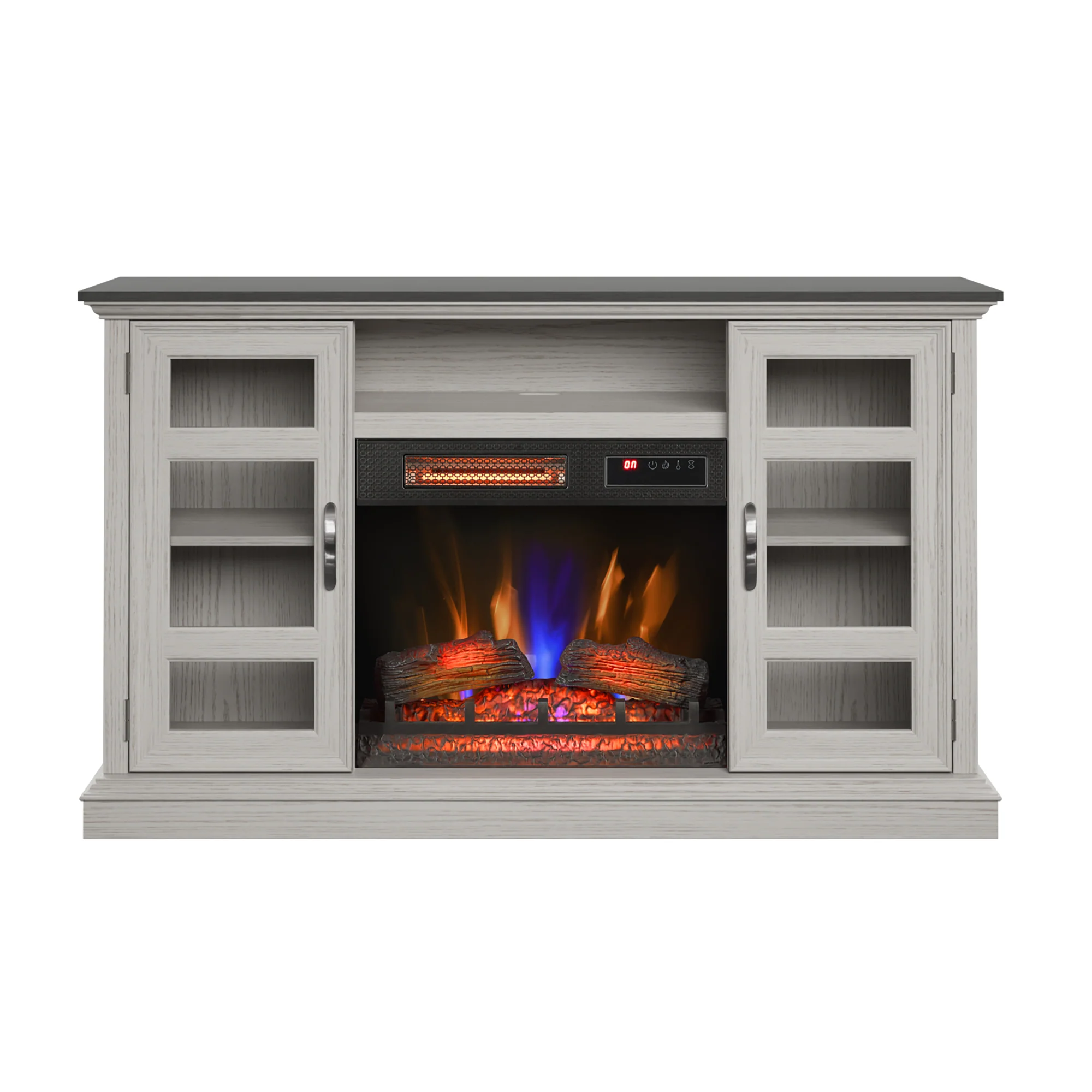 duraflame® Two Tone Wood Oak Electric Fireplace TV Stand with 3D Flames - Image 10