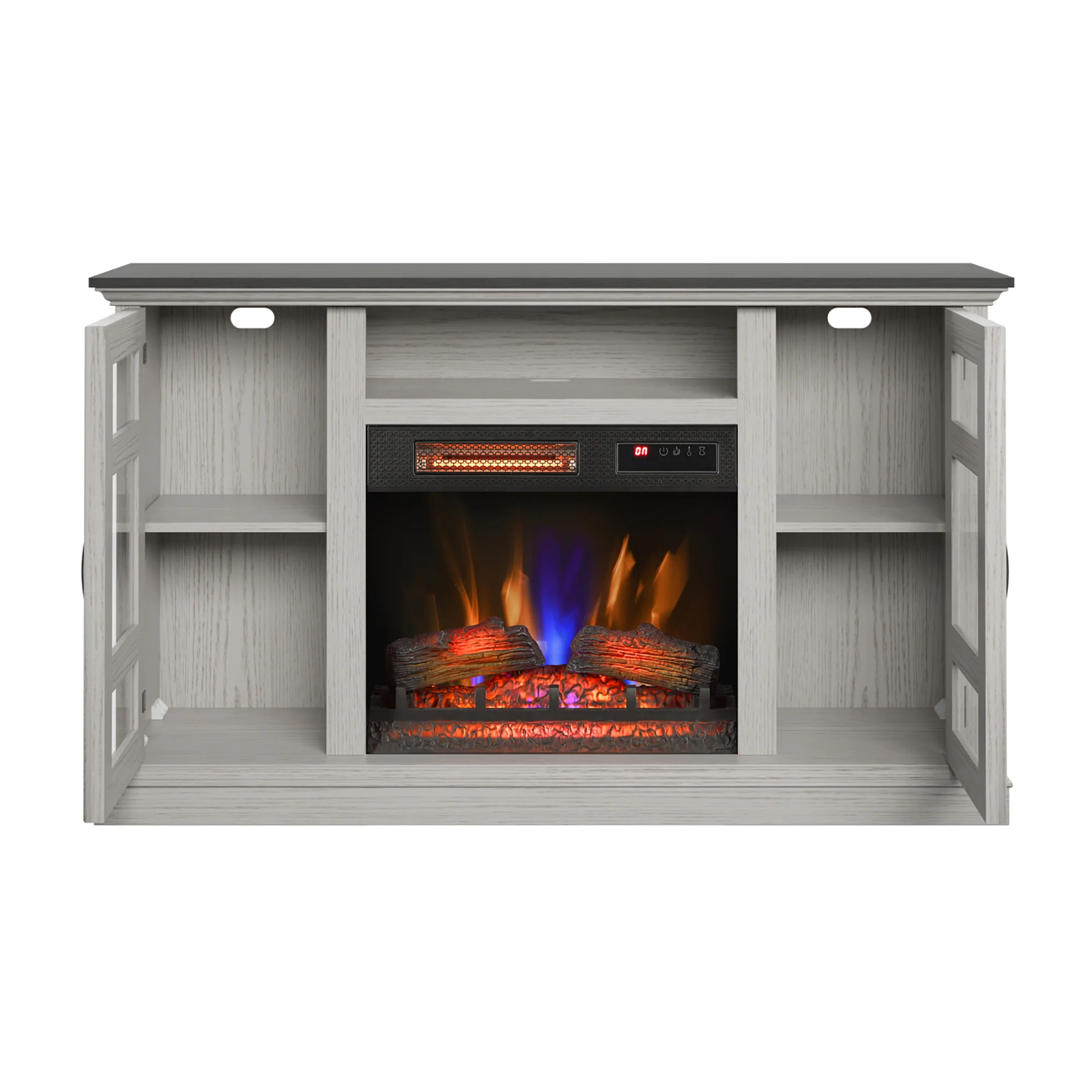duraflame® Two Tone Wood Oak Electric Fireplace TV Stand with 3D Flames - Image 11