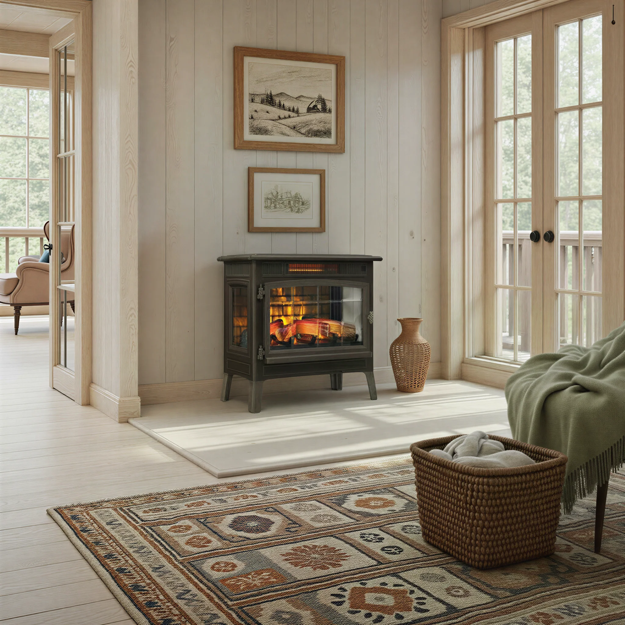 duraflame® Electric Infrared Fireplace Stove Heater with 3D Flame Effect - Image 2