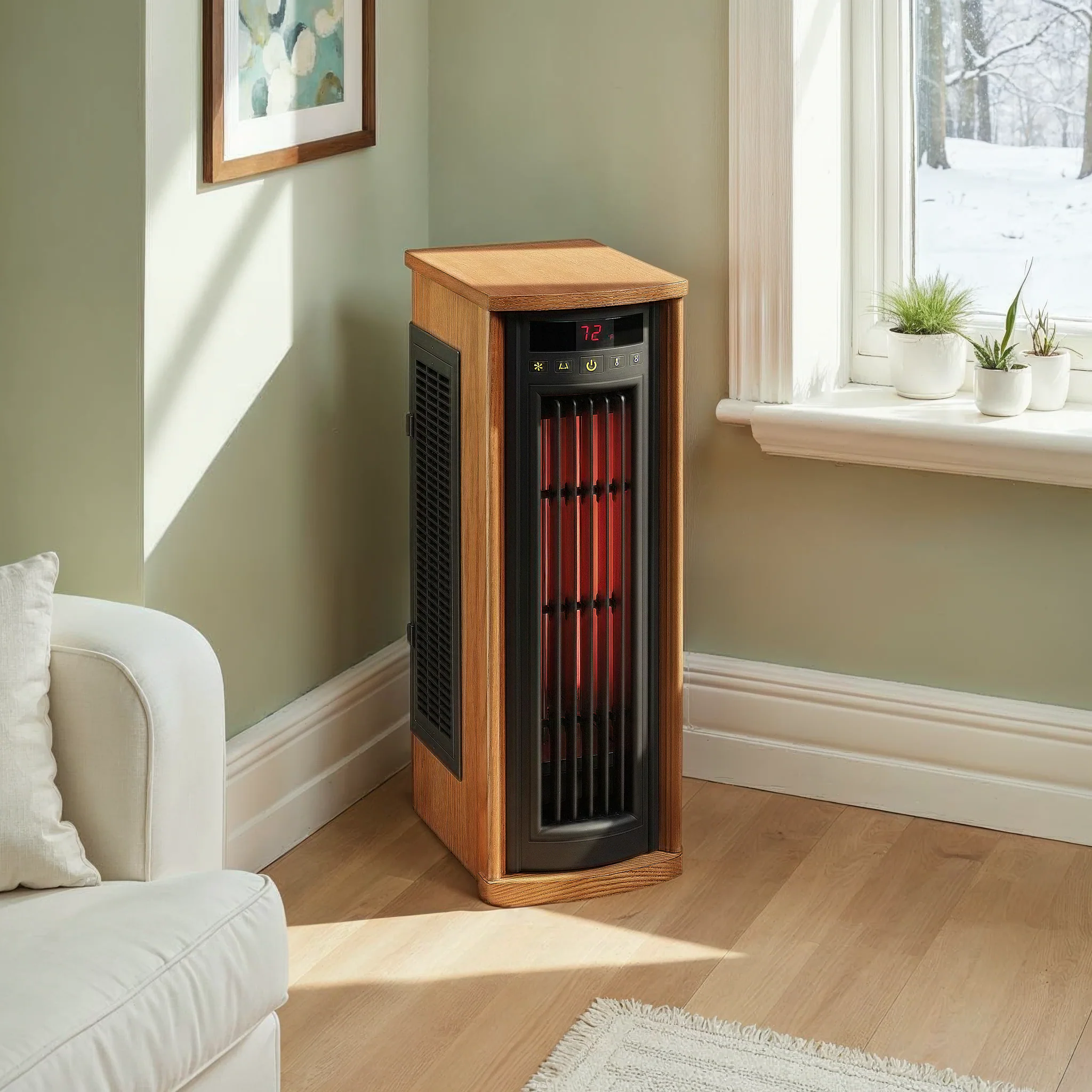 duraflame® Electric Infrared Oscillating Tower Space Heater