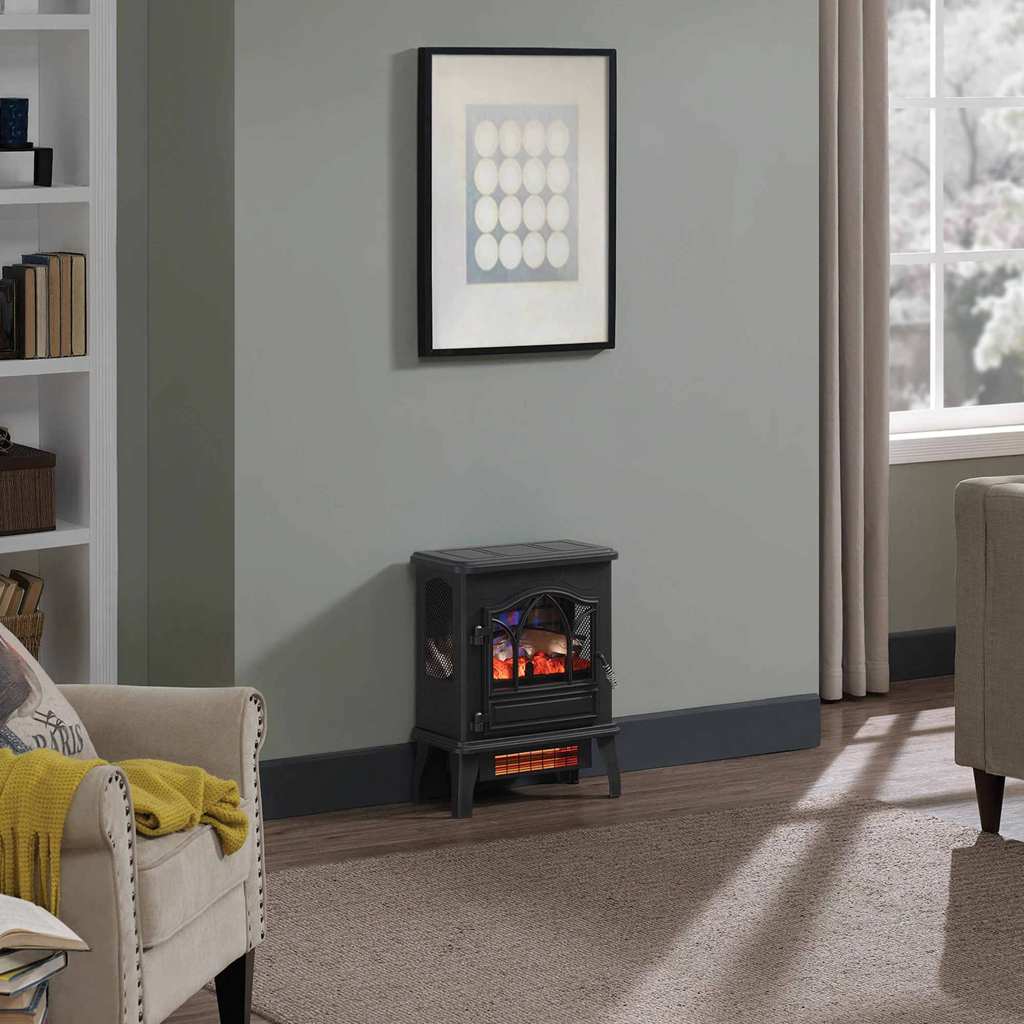 duraflame® 3D Flame Effect Electric Infrared Portable Fireplace Stove Heater - Image 2