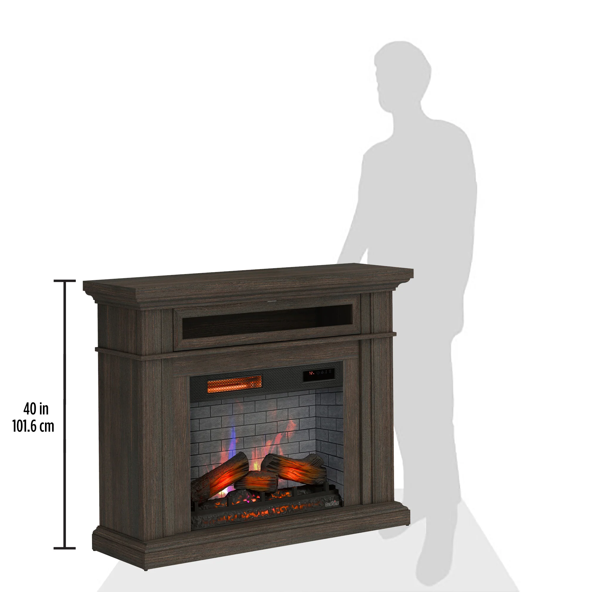 duraflame® 3D Flame Effect Electric Fireplace Wall Mantel - Image 12