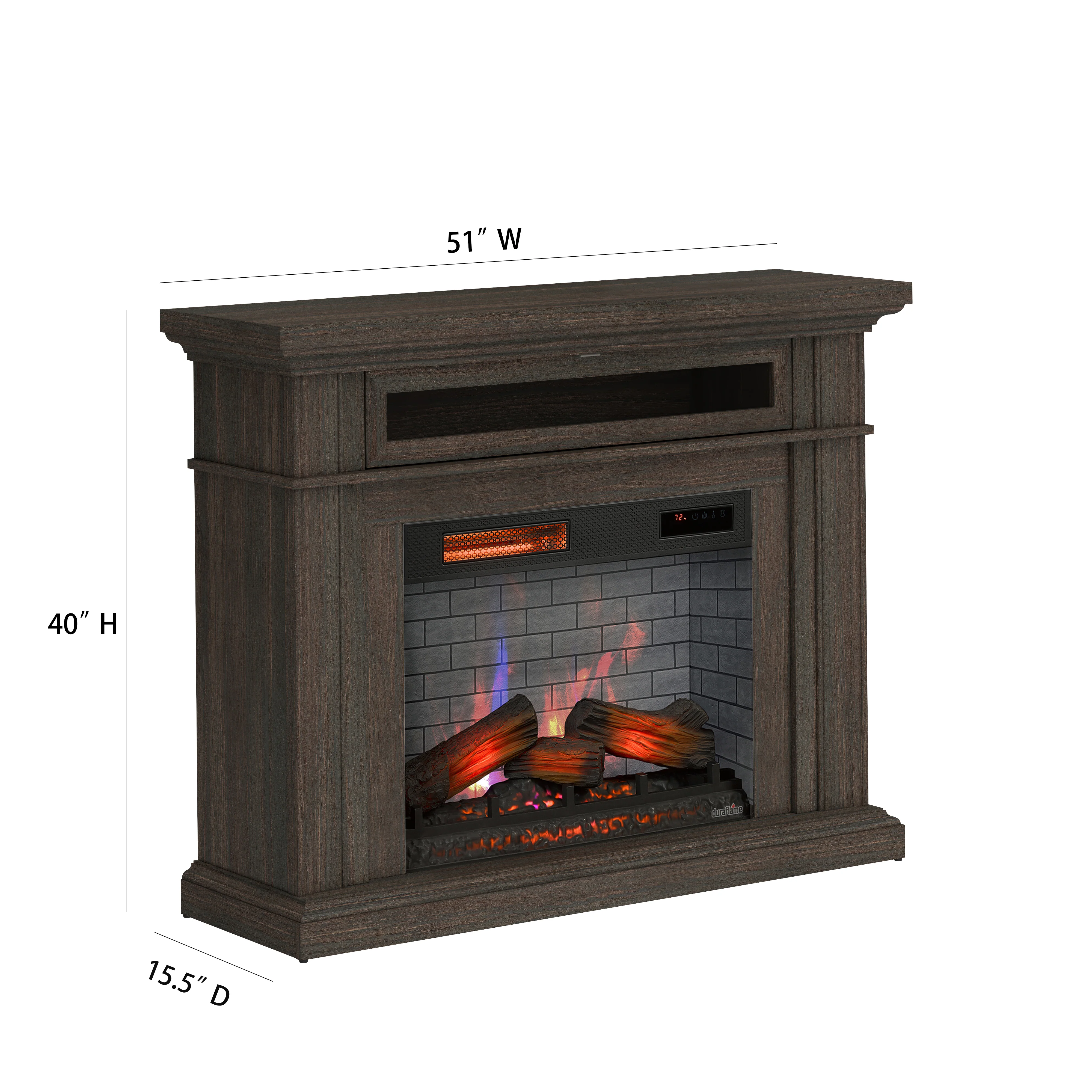 duraflame® 3D Flame Effect Electric Fireplace Wall Mantel - Image 15