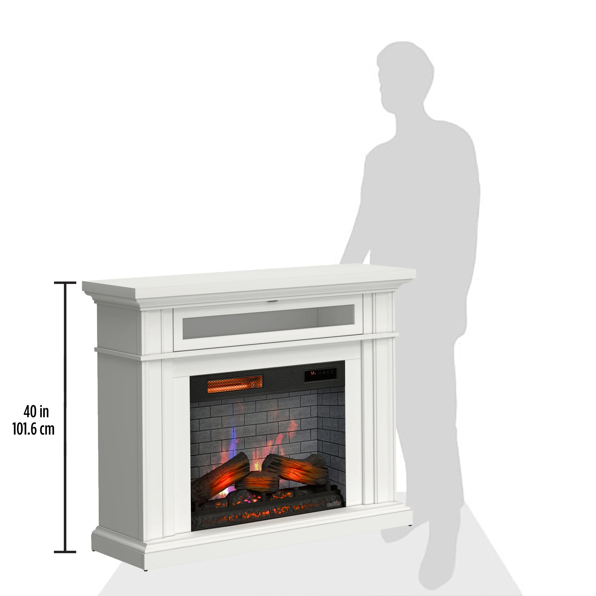 duraflame® 3D Flame Effect Electric Fireplace Wall Mantel - Image 4
