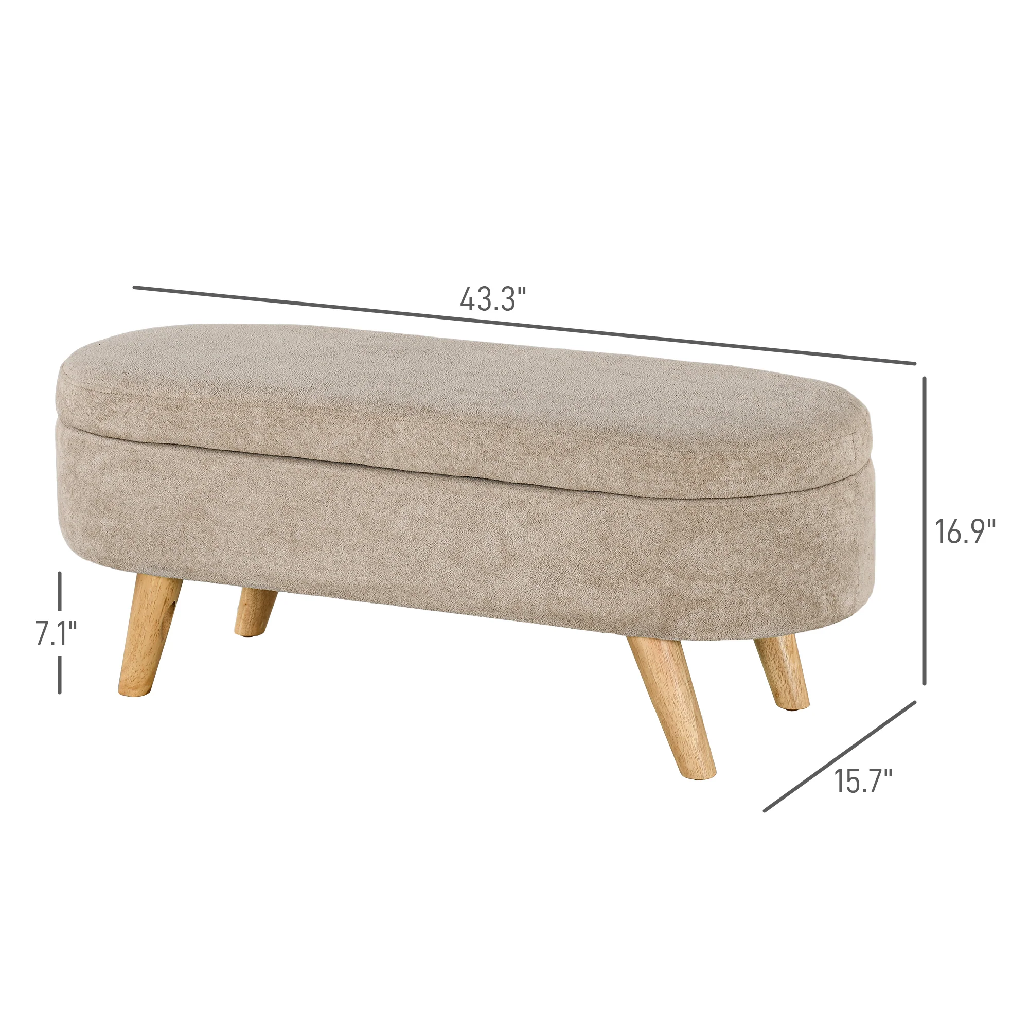 Walker Edison | Teddy Storage Ottoman Bench for any room - Image 3