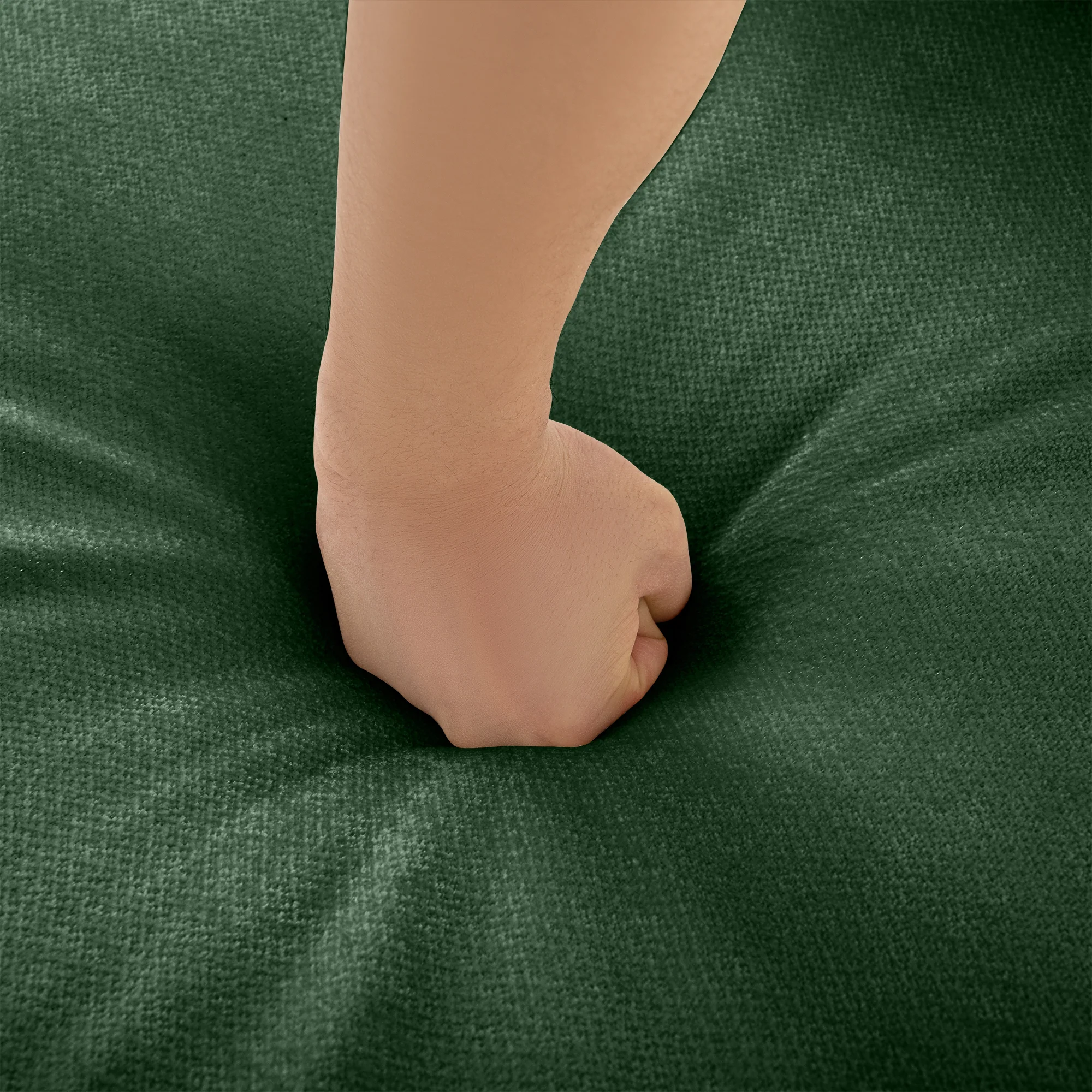 Walker Edison | Elegant L-Shaped Green Chenille Sofa with Storage Seat and Ottoman - Image 14