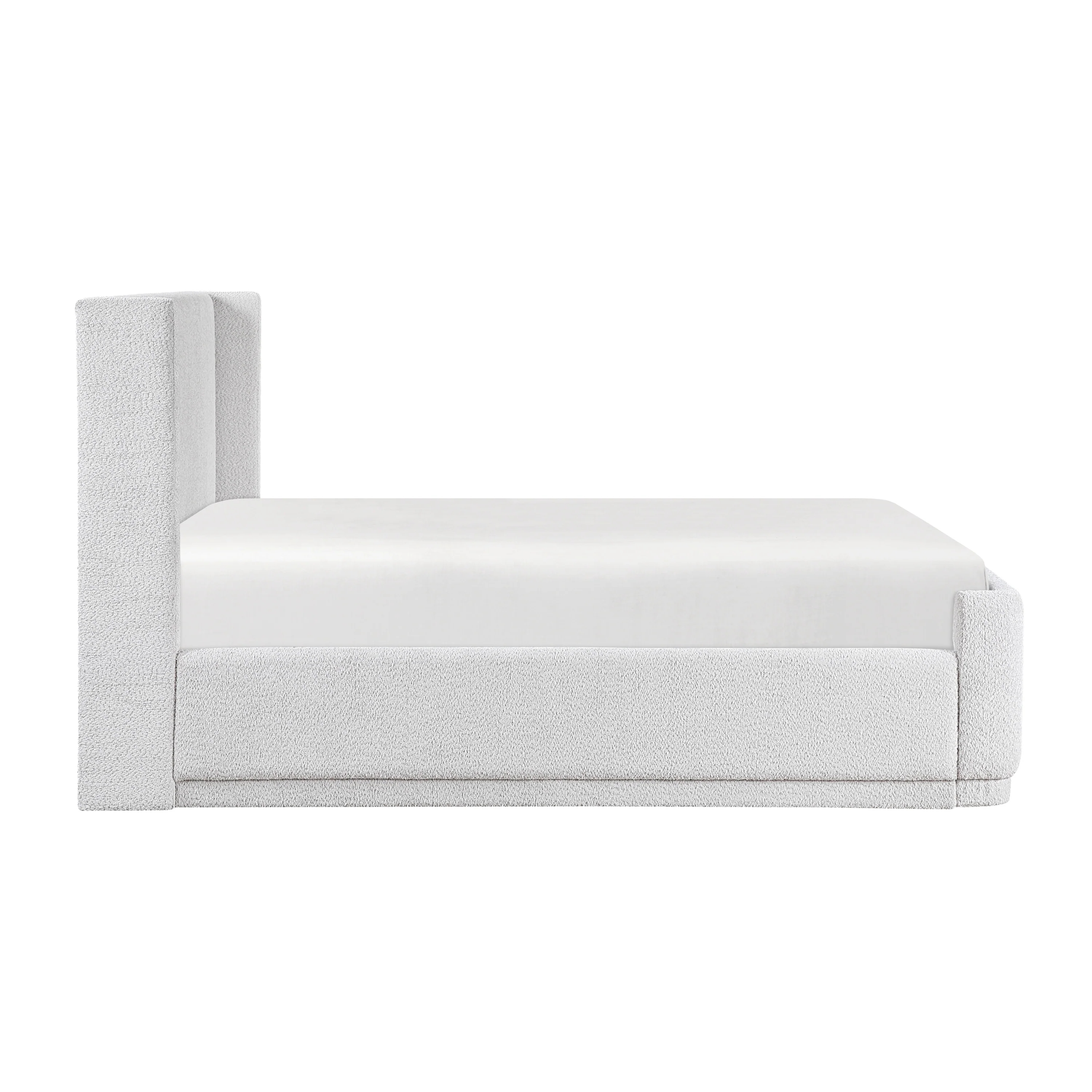 Walker Edison | Elegant Wingback Headboard Queen Platform Bed - Image 8