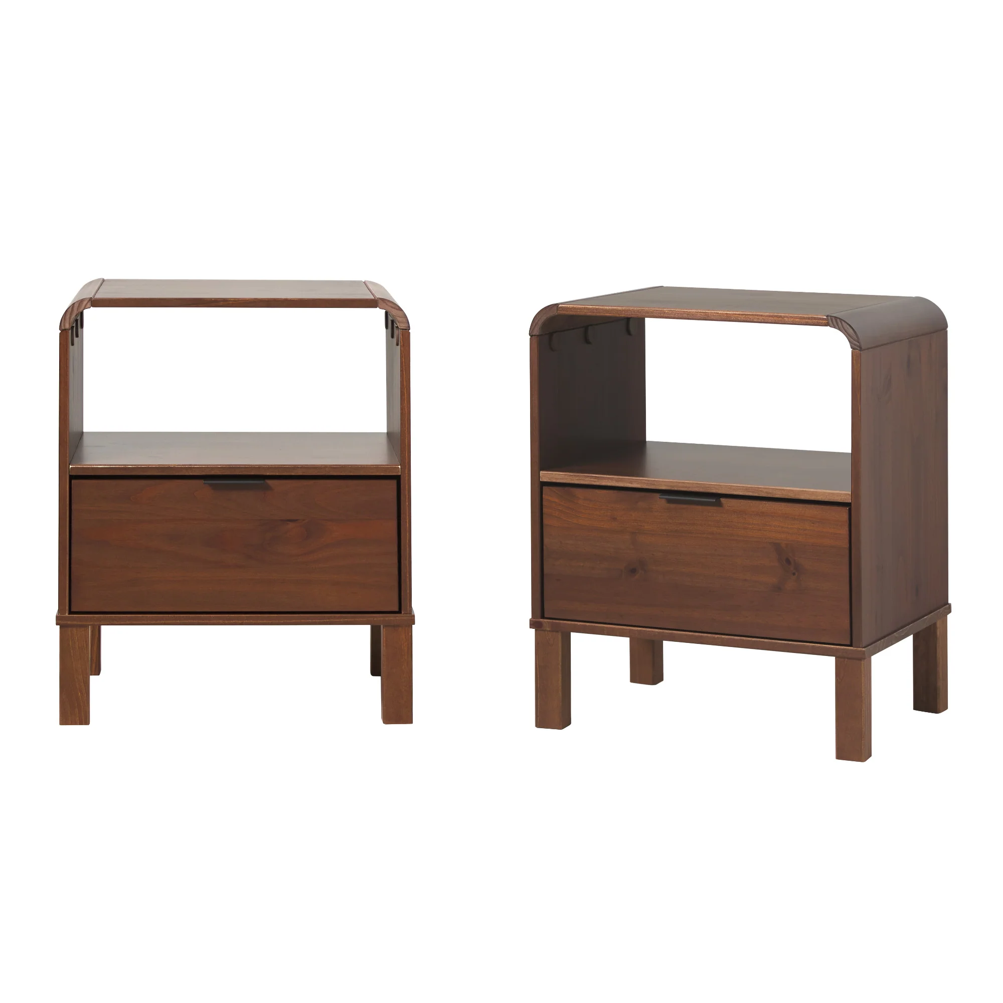 Elias Modern Curved-Frame Solid Wood Nightstand - Image 22