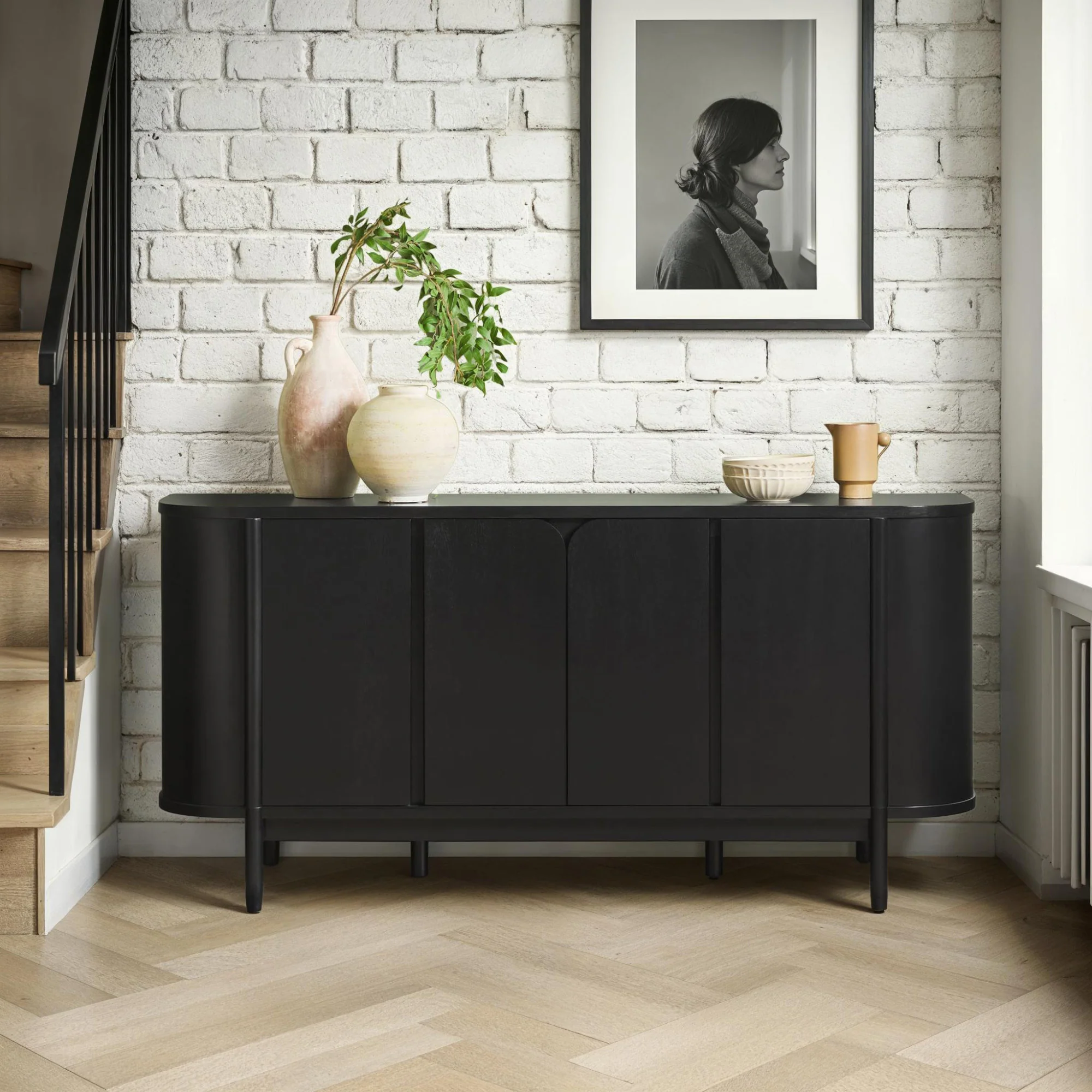 Ezra 70" Modern Curved Sideboard Cabinet - Image 10