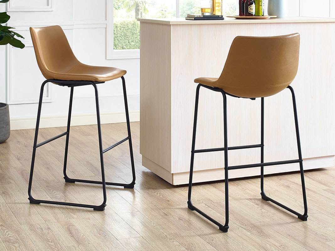 Faux Leather 2-Piece Bar Stools - Image 10