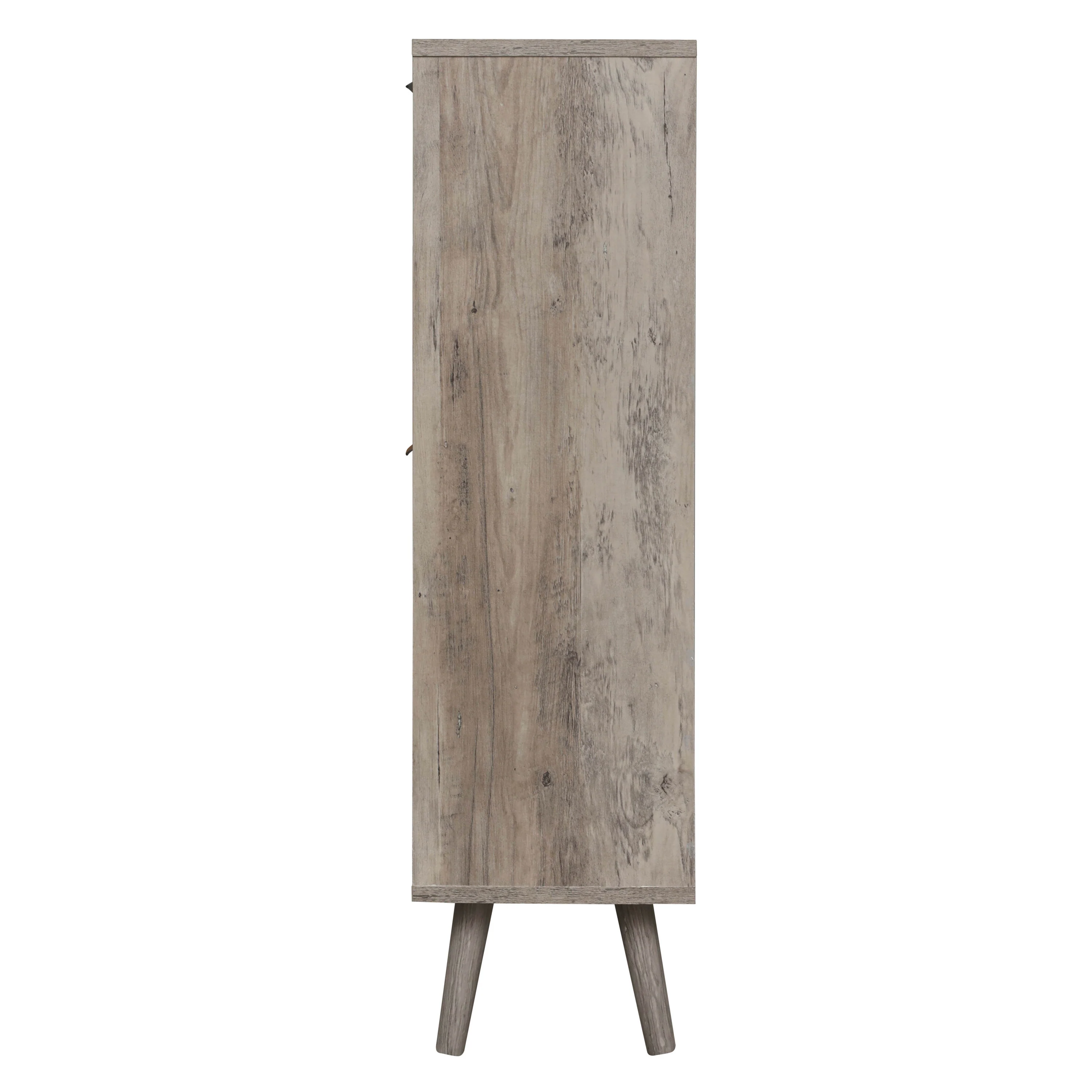 Walker Edison | Modern Rattan 4 Door Shoe Rack Cabinet for Entryway - Image 14