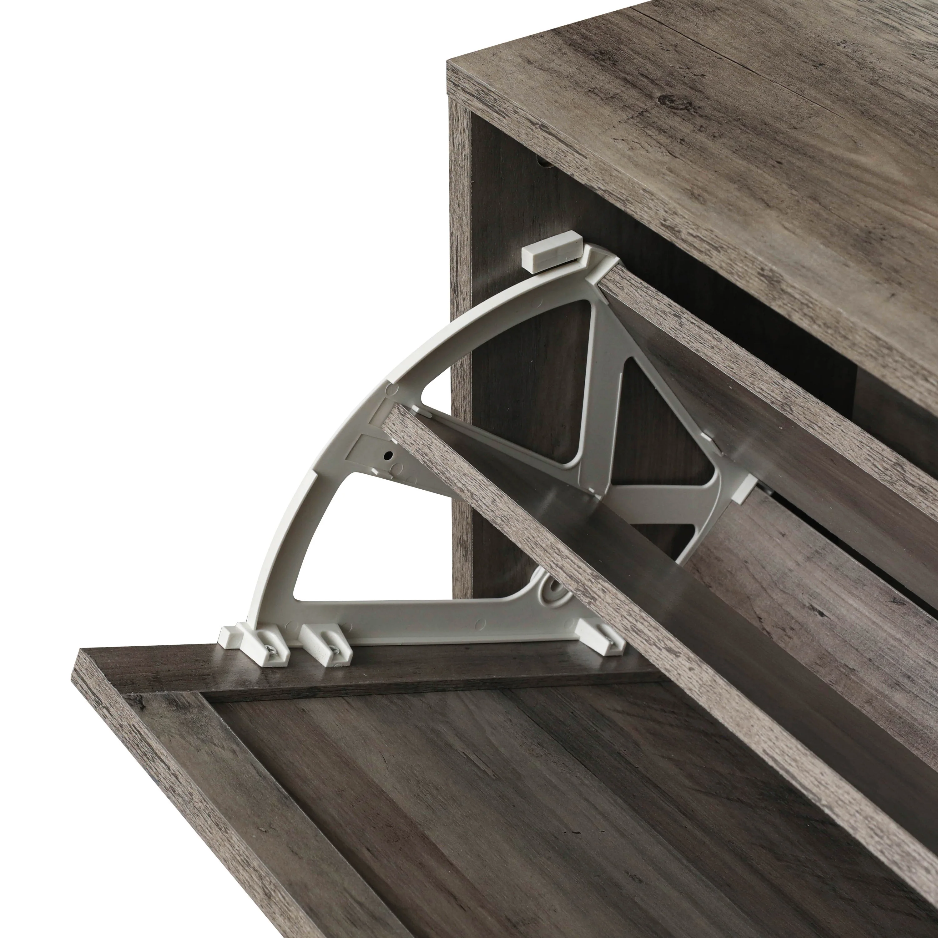 Walker Edison | Modern Rattan 4 Door Shoe Rack Cabinet for Entryway - Image 20