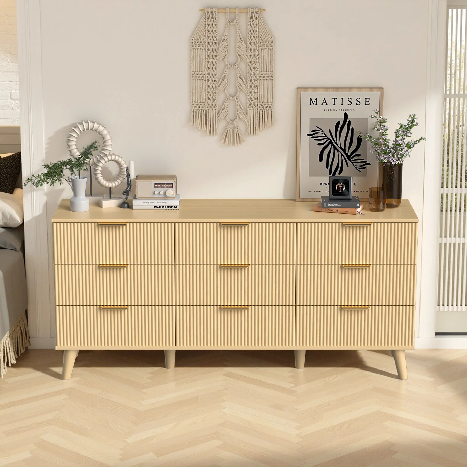 Fluted 9 Drawer 63" Dresser - Image 2