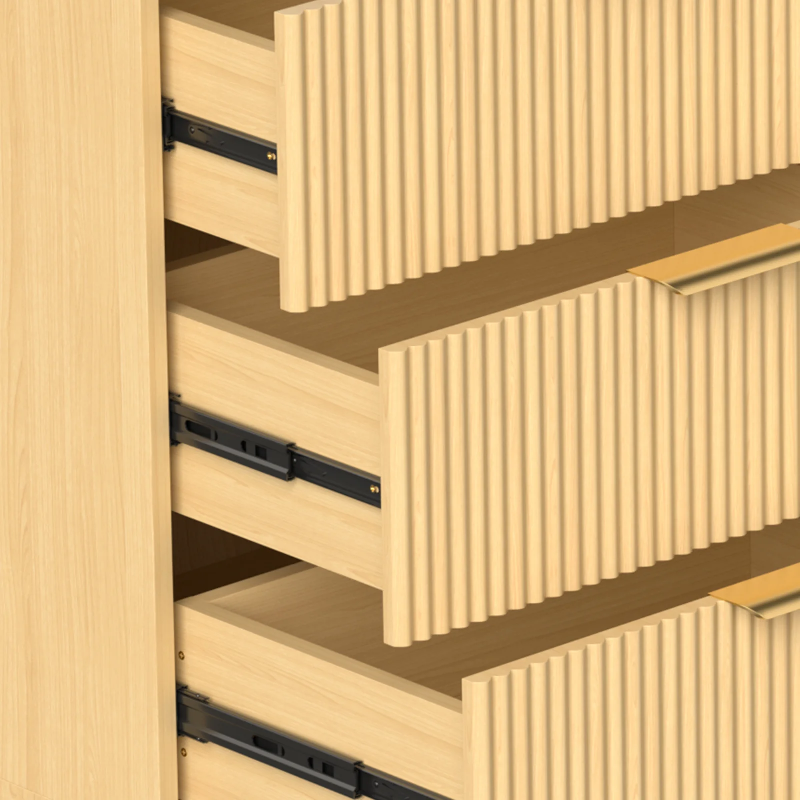 Fluted 9 Drawer 63" Dresser - Image 7