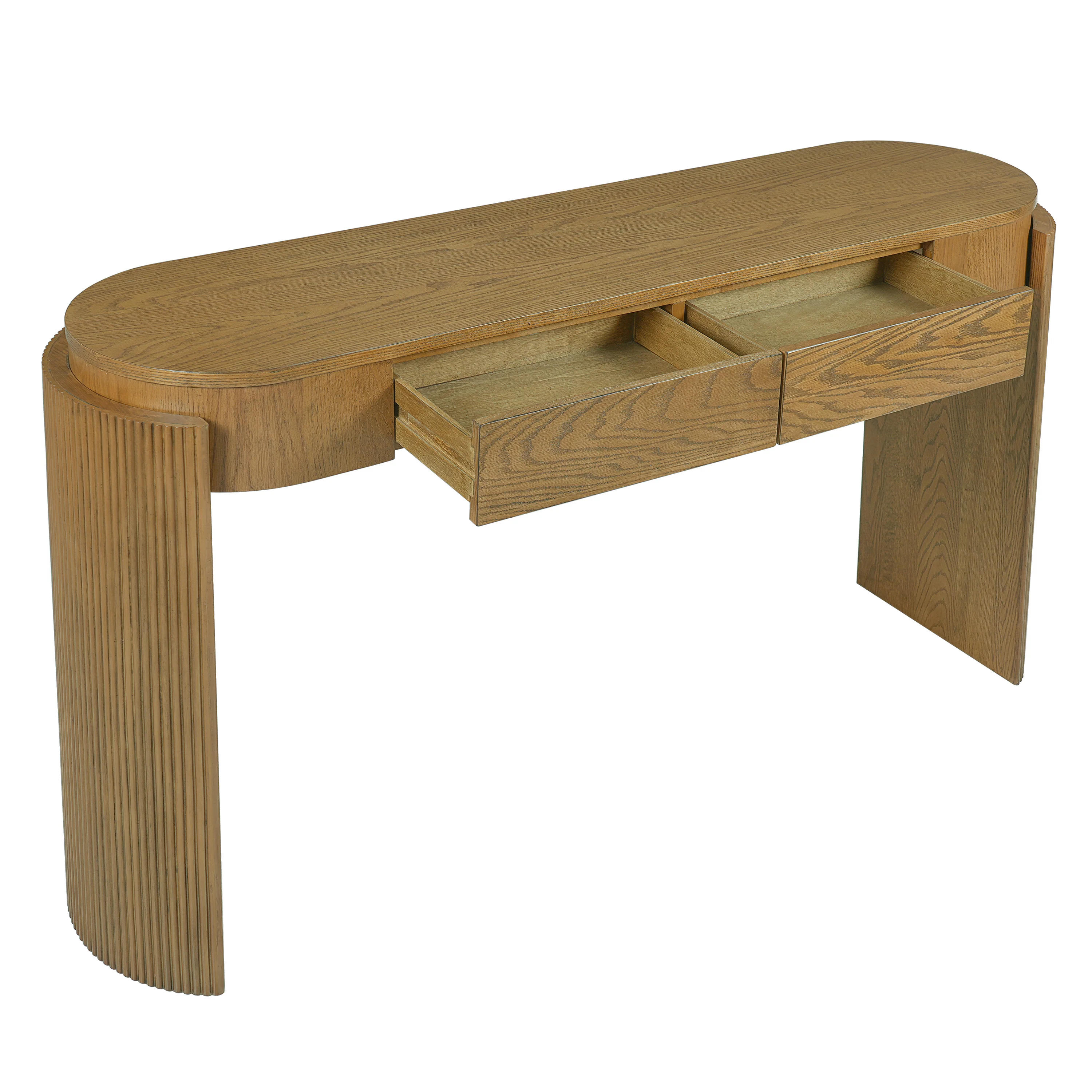 Walker Edison | Fluted Design Entryway Console Table and 2 Drawers - Image 9