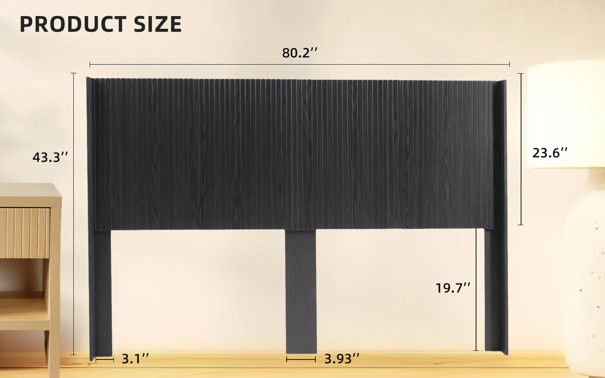 Walker Edison | Fluted Design Modern Farmhouse King Headboard Only - Image 18