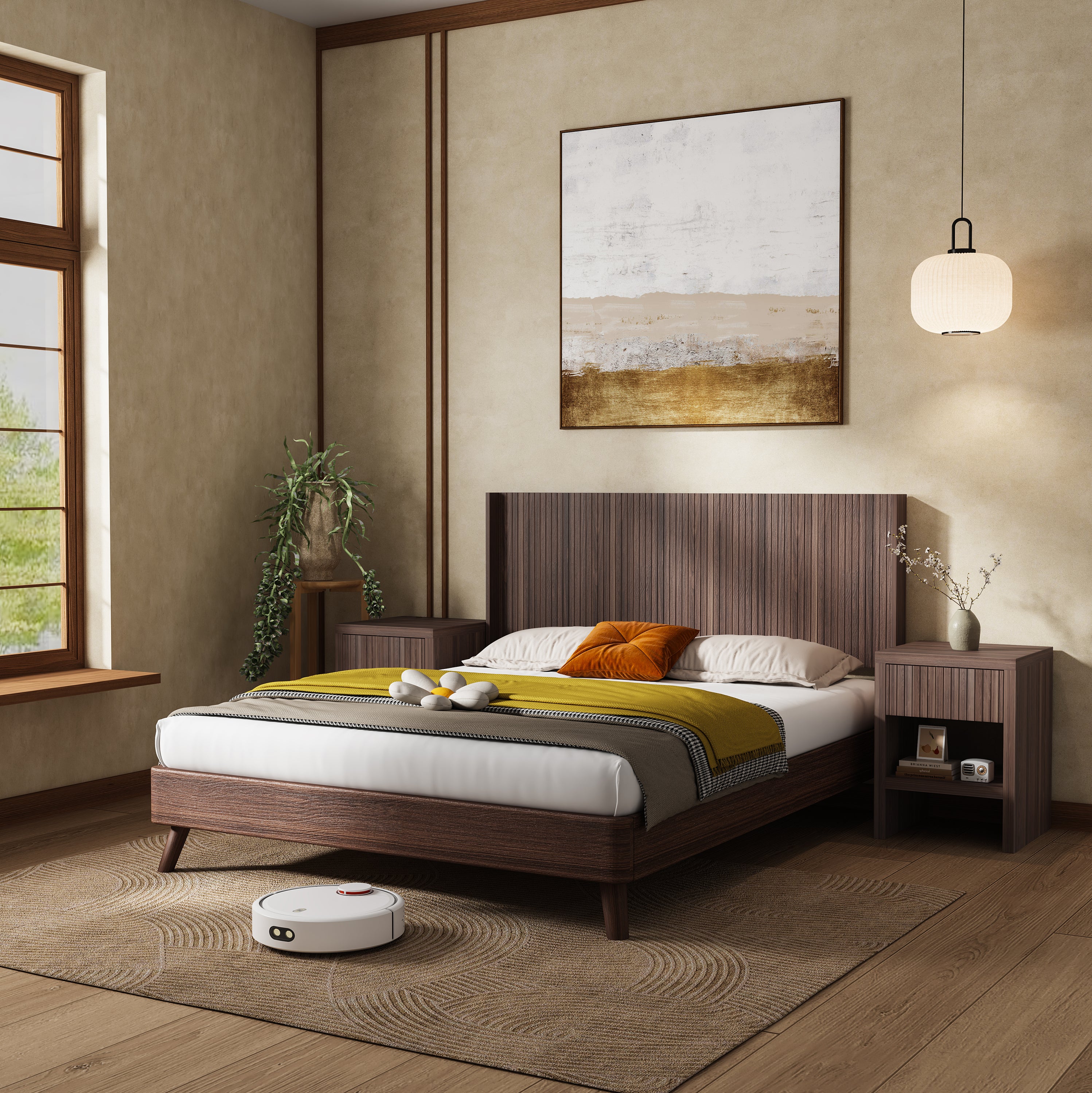 Walker Edison | Fluted Design Modern Farmhouse King Headboard Only - Image 4