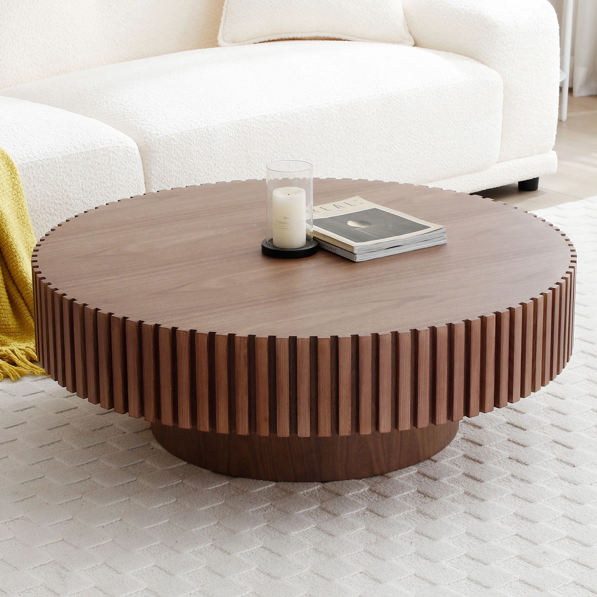 Walker Edison | Fluted Modern Coffee Table - Image 2