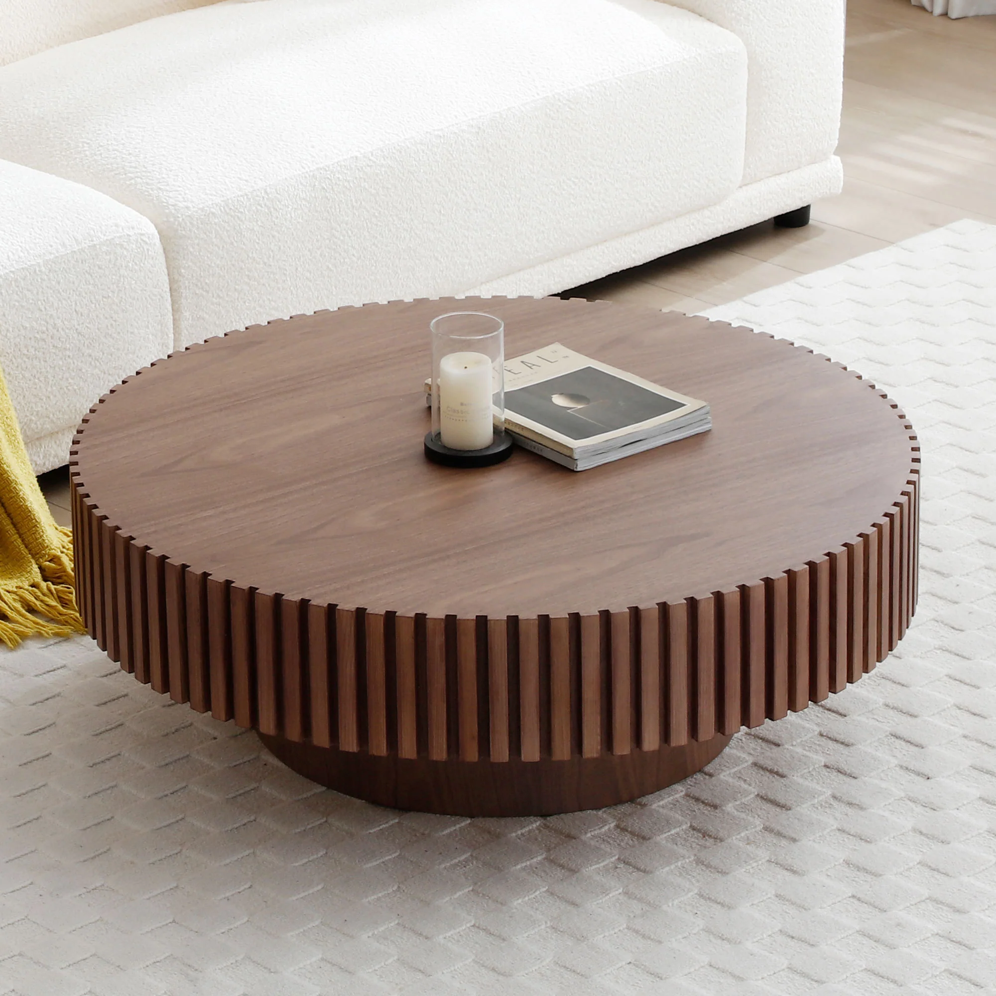 Walker Edison | Fluted Modern Coffee Table - Image 7