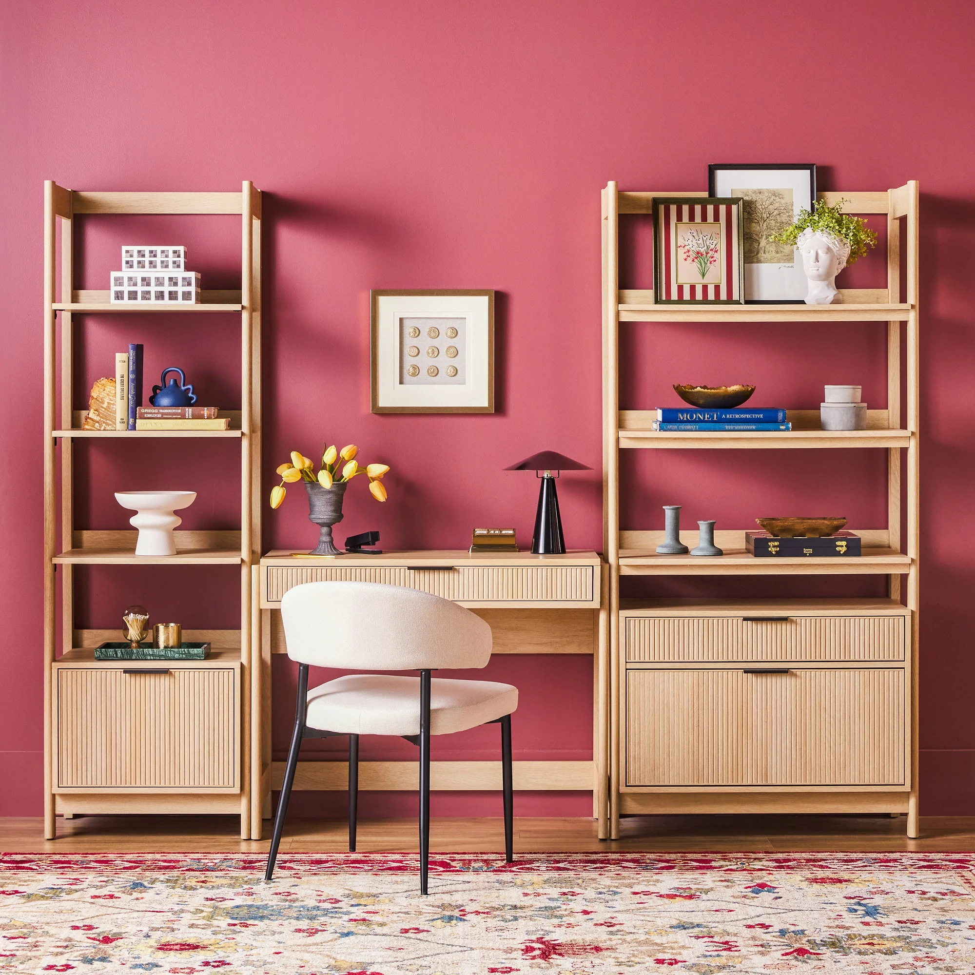 Holmes Modern Scandinavian Reeded Bookshelf - Image 12