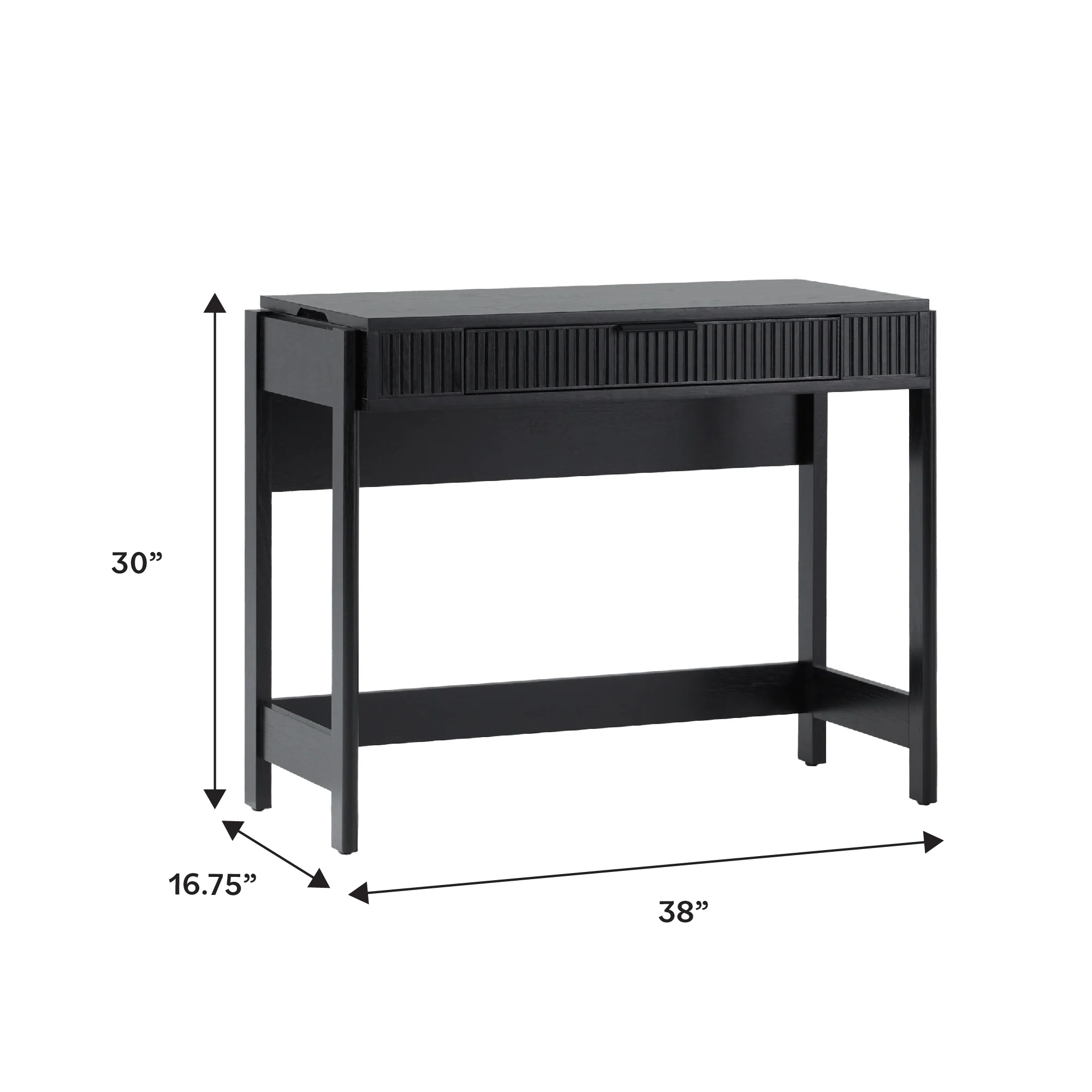Holmes Modern Scandinavian Reeded Writing Standing Desk - Image 6