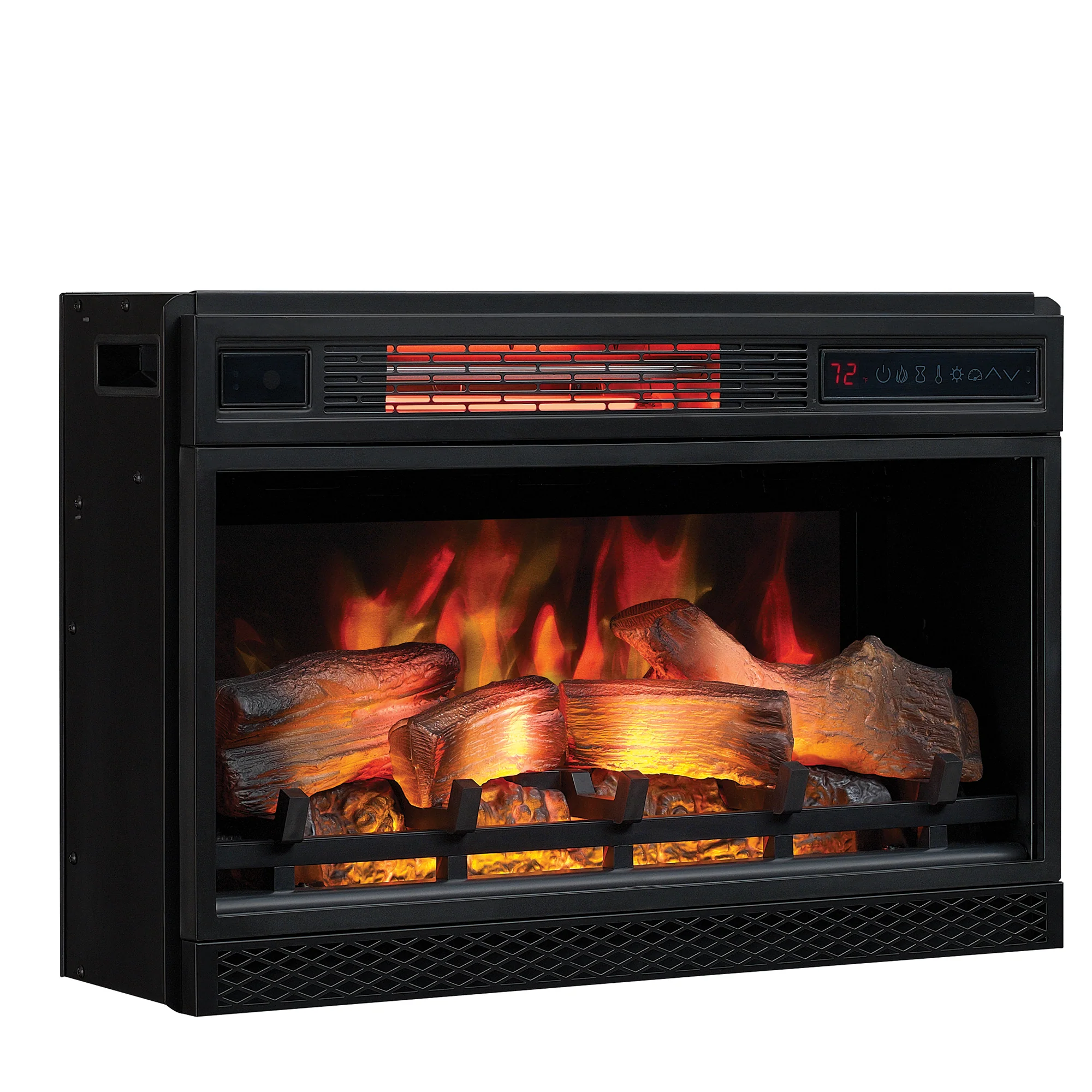 26" Recessed/Wall-Mount Infrared Quartz Fireplace Insert with Remote - Image 4