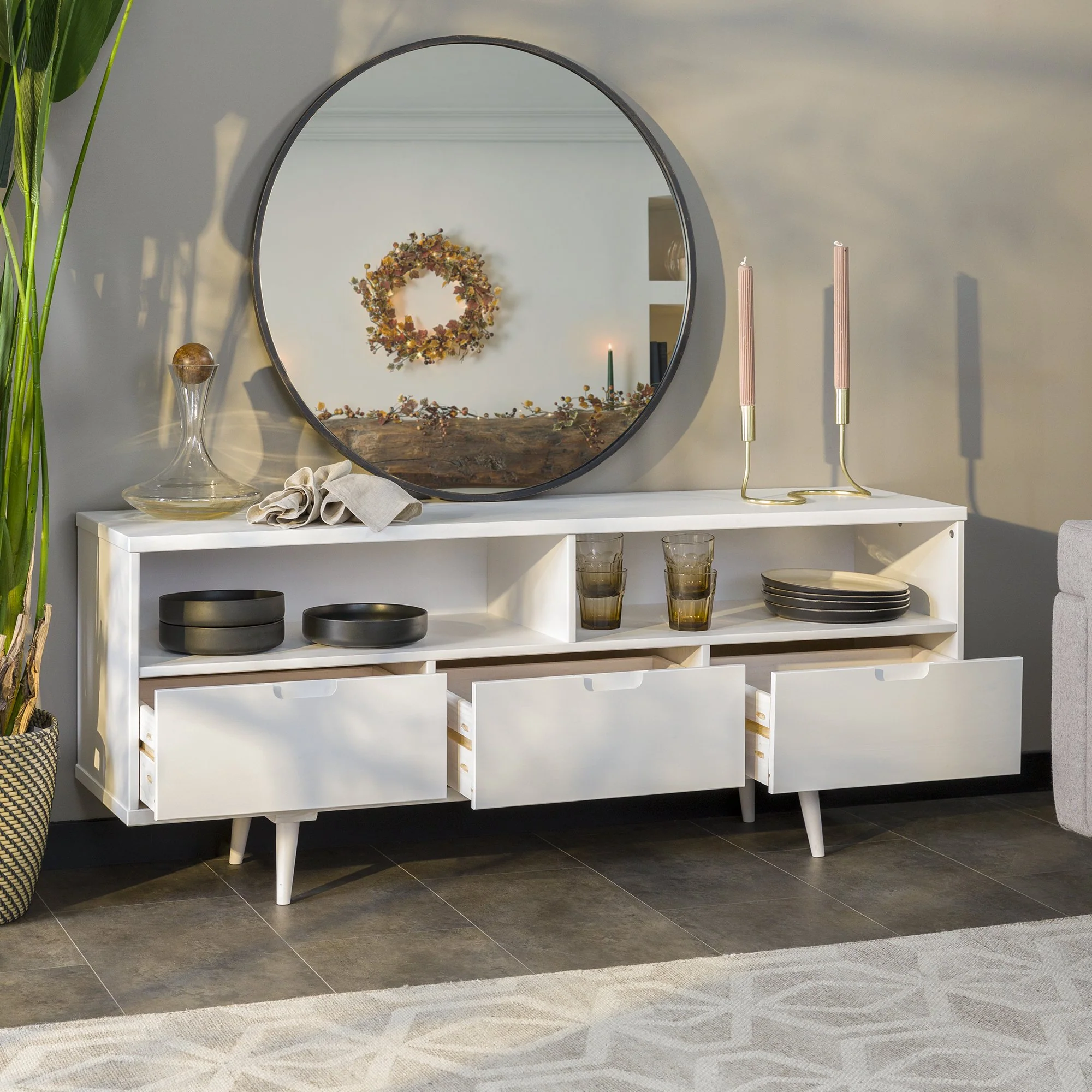 Sloane 3-Drawer Solid Wood TV Console - Image 8