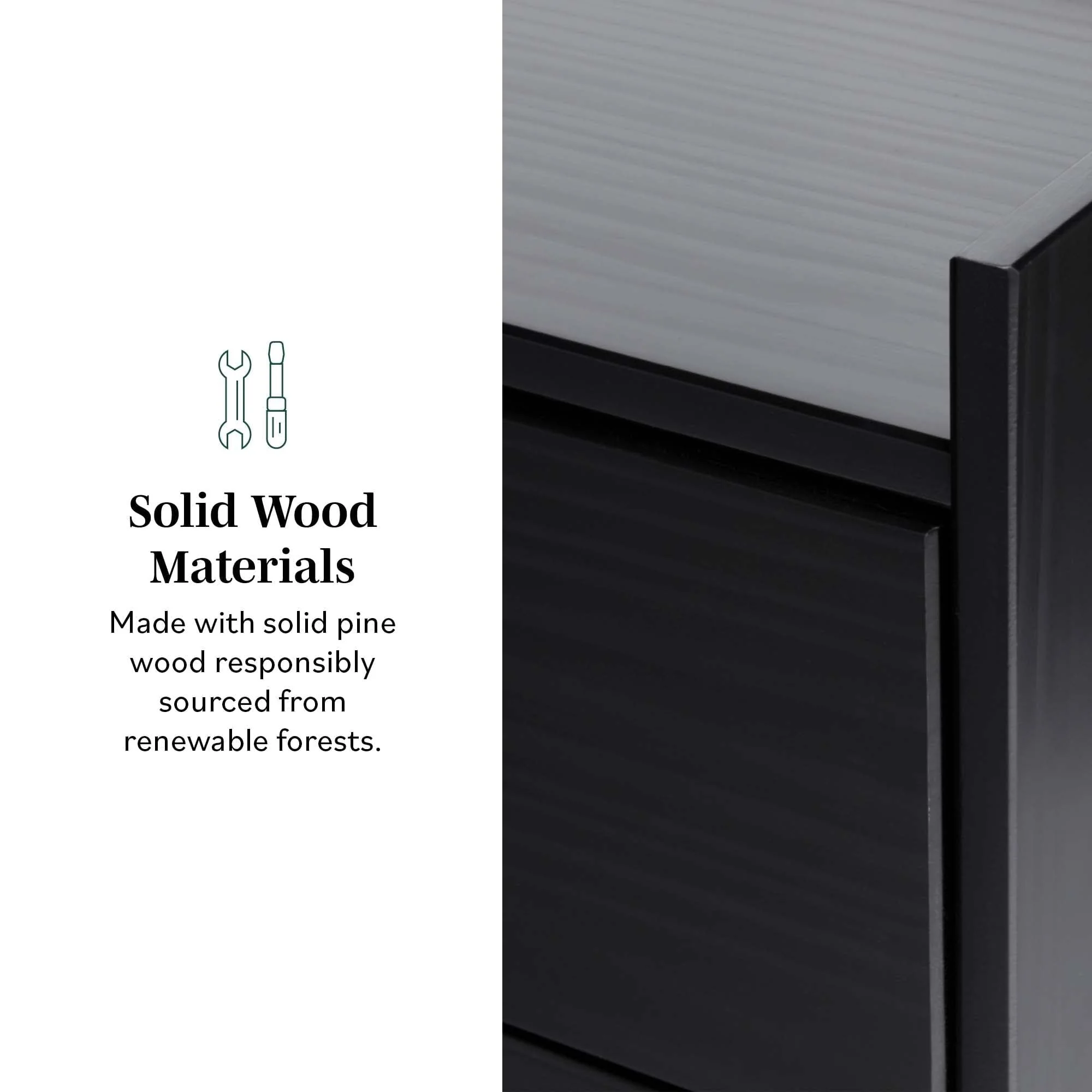 Lee Mid-Century Modern Wood Nightstand - Image 17