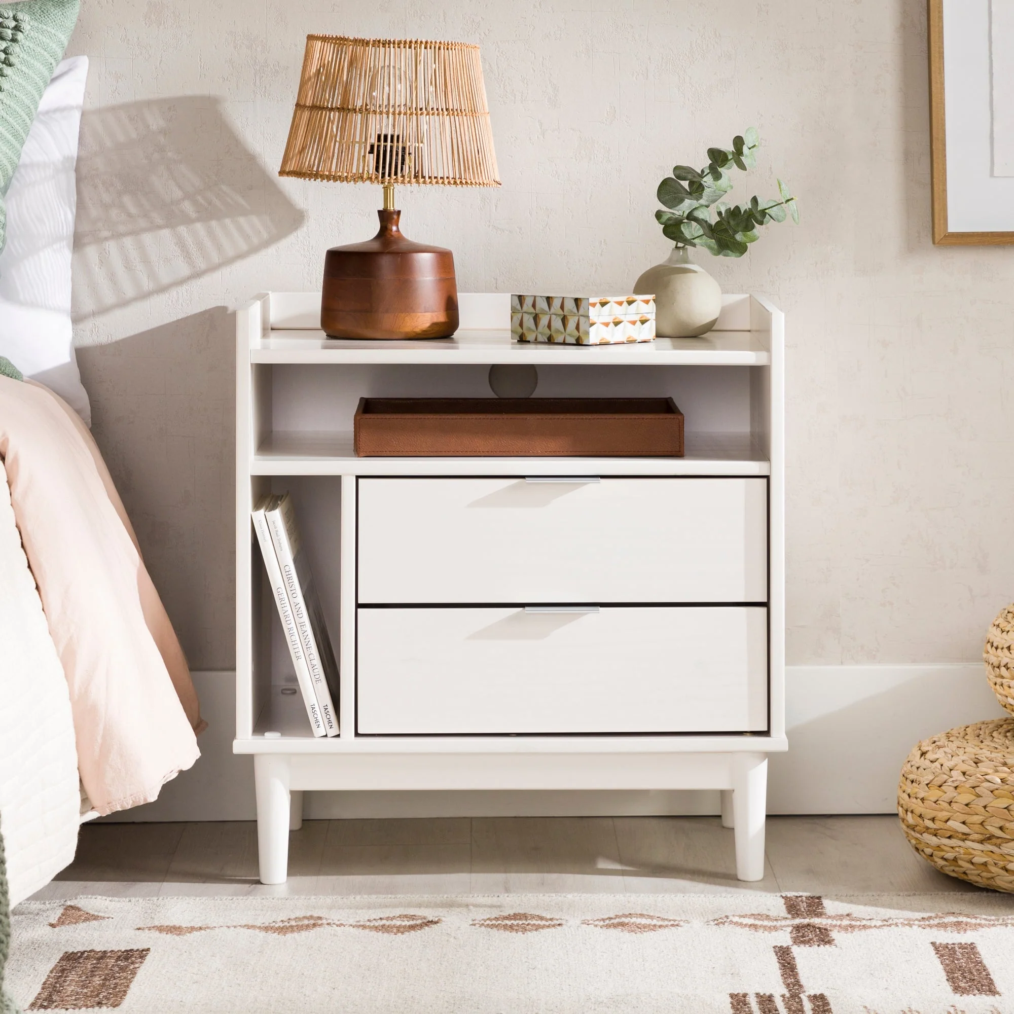 Lee Mid-Century Modern Wood Nightstand - Image 3