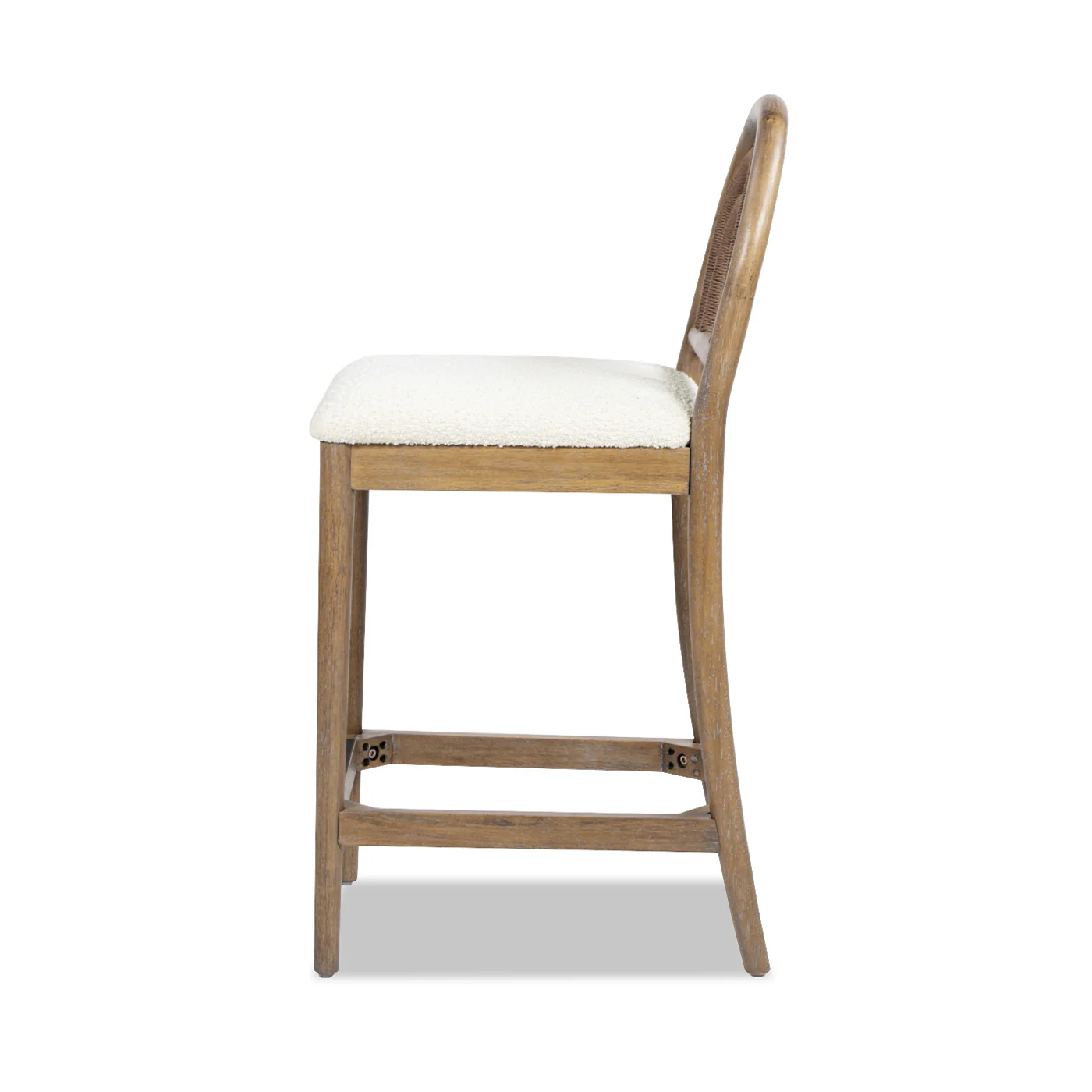 Leon 27' Arched Back Wood & Upholstered Counter Stool, Set of 2 - Image 4