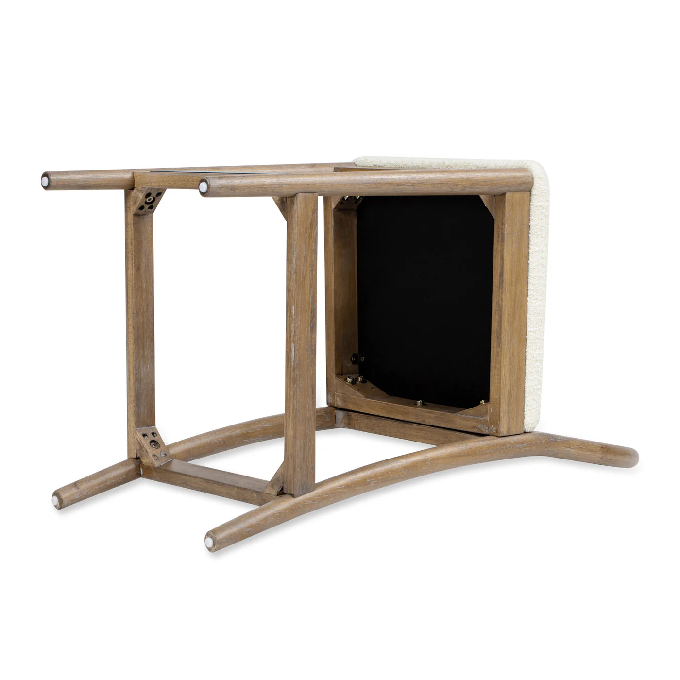 Leon 27' Arched Back Wood & Upholstered Counter Stool, Set of 2 - Image 9