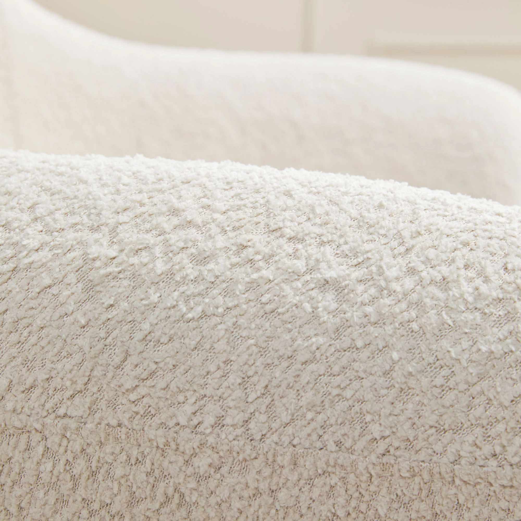 Linley Contemporary Bouclé Upholstered Accent Chair with Ottoman Set - Image 9