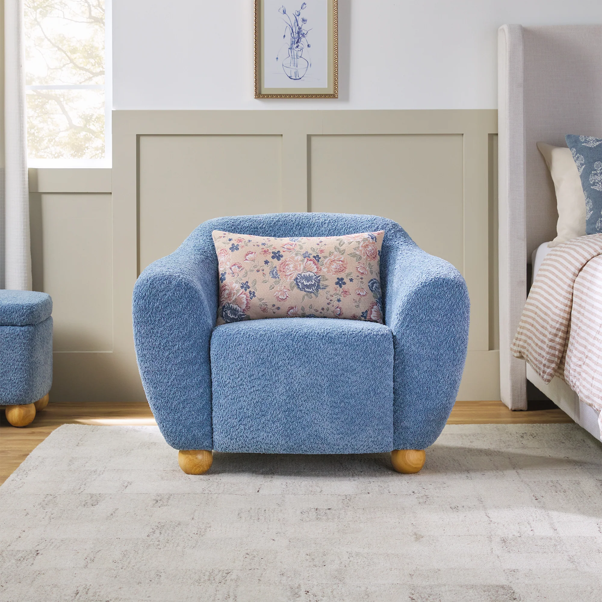 Linley Contemporary Bouclé Upholstered Small Accent Chairs, Set of 2 - Image 14