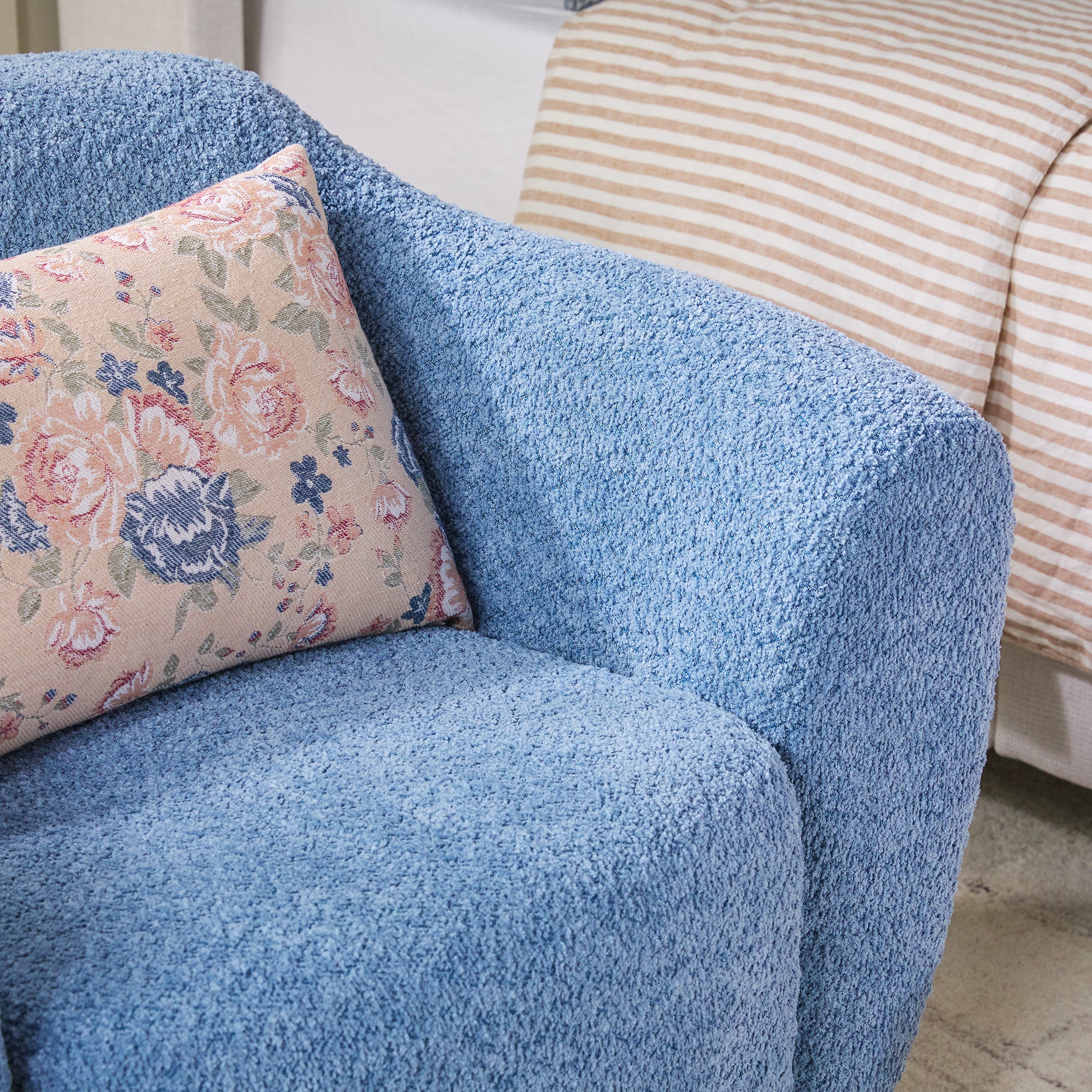 Linley Contemporary Bouclé Upholstered Small Accent Chairs, Set of 2 - Image 15
