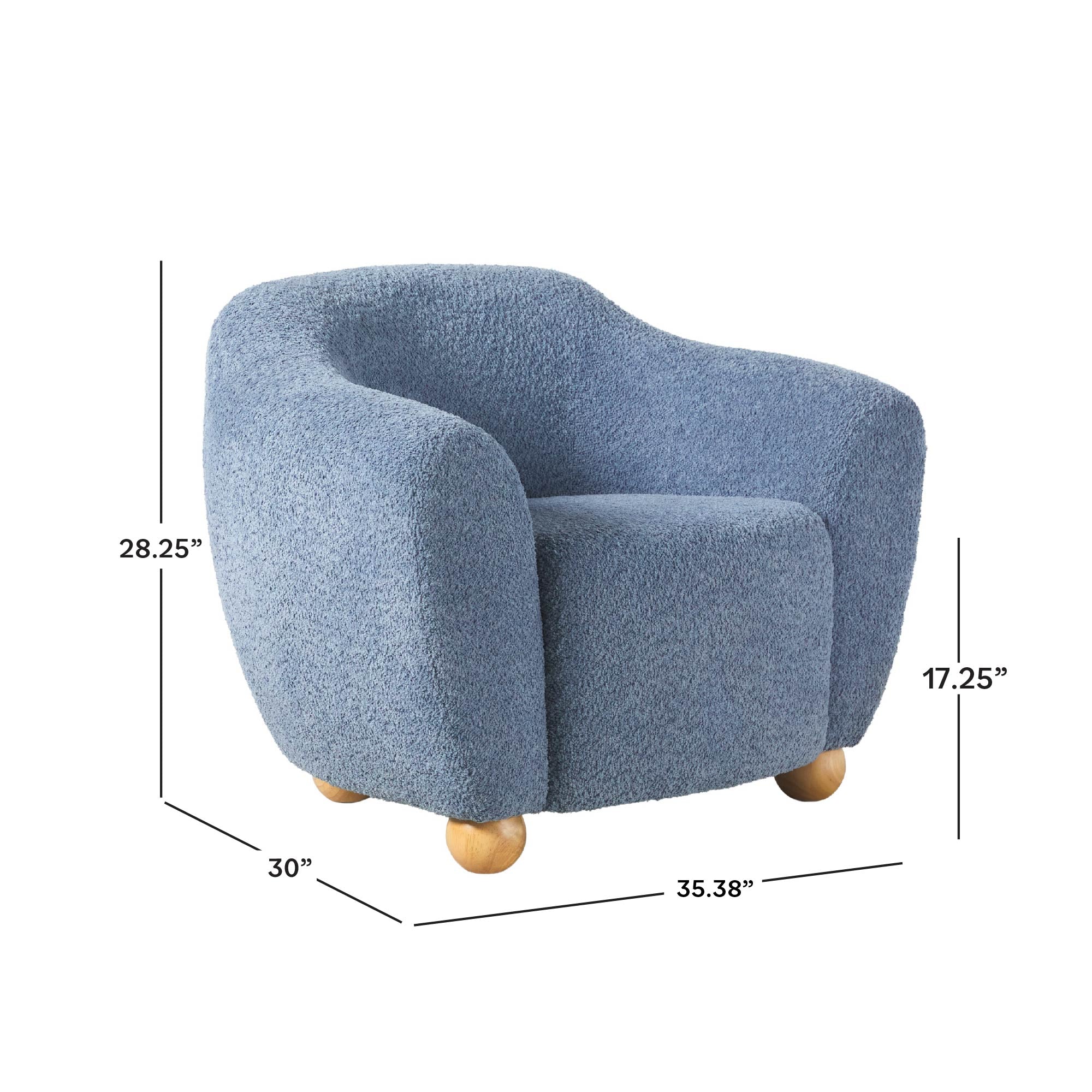 Linley Contemporary Bouclé Upholstered Small Accent Chairs, Set of 2 - Image 20