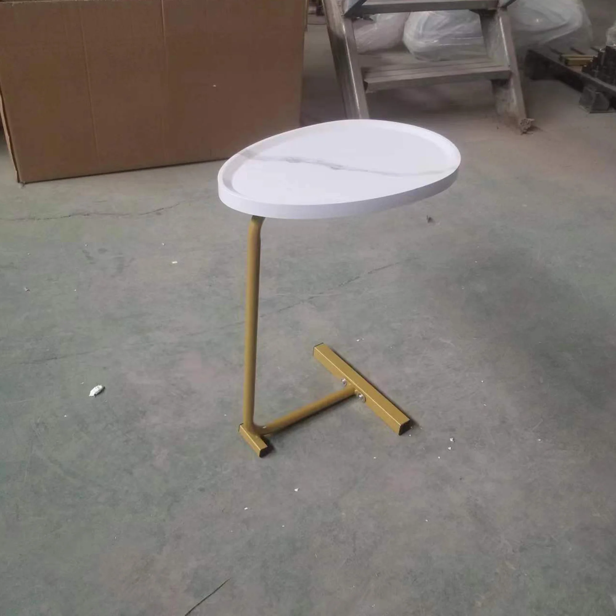 Walker Edison | Marble-Like Sofa Side Table - Image 12