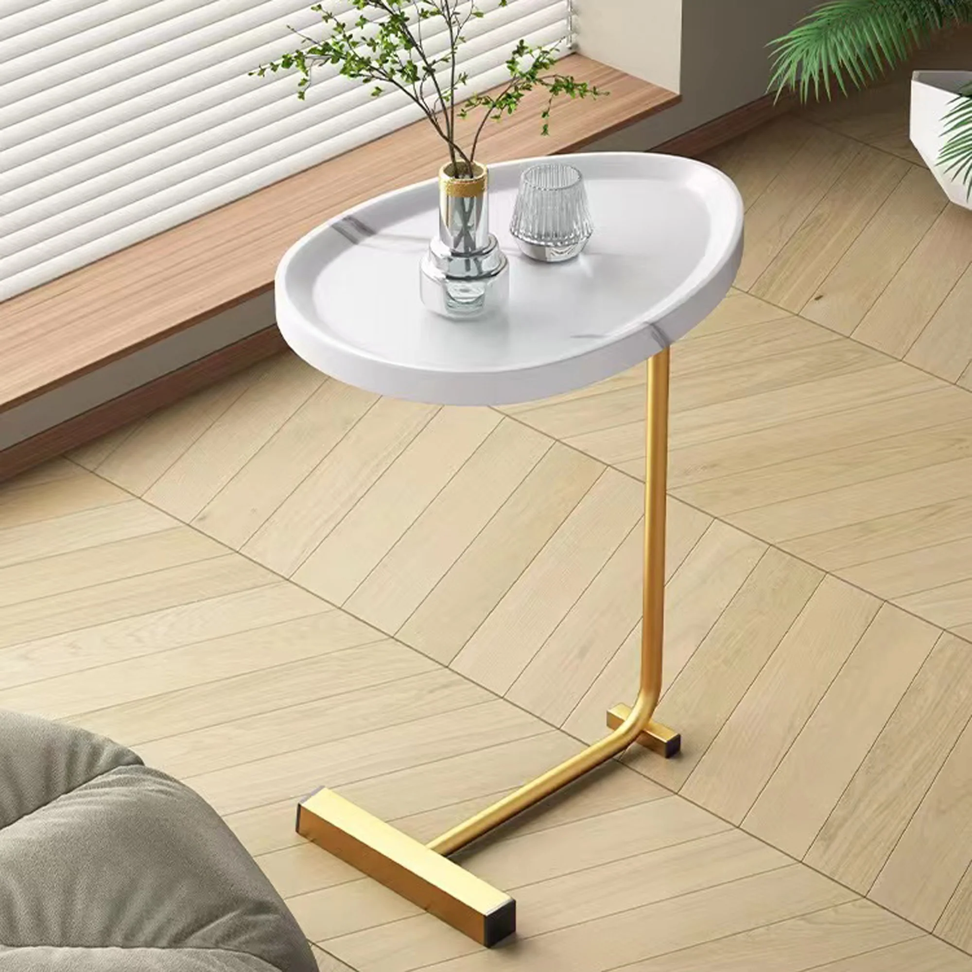 Walker Edison | Marble-Like Sofa Side Table - Image 8