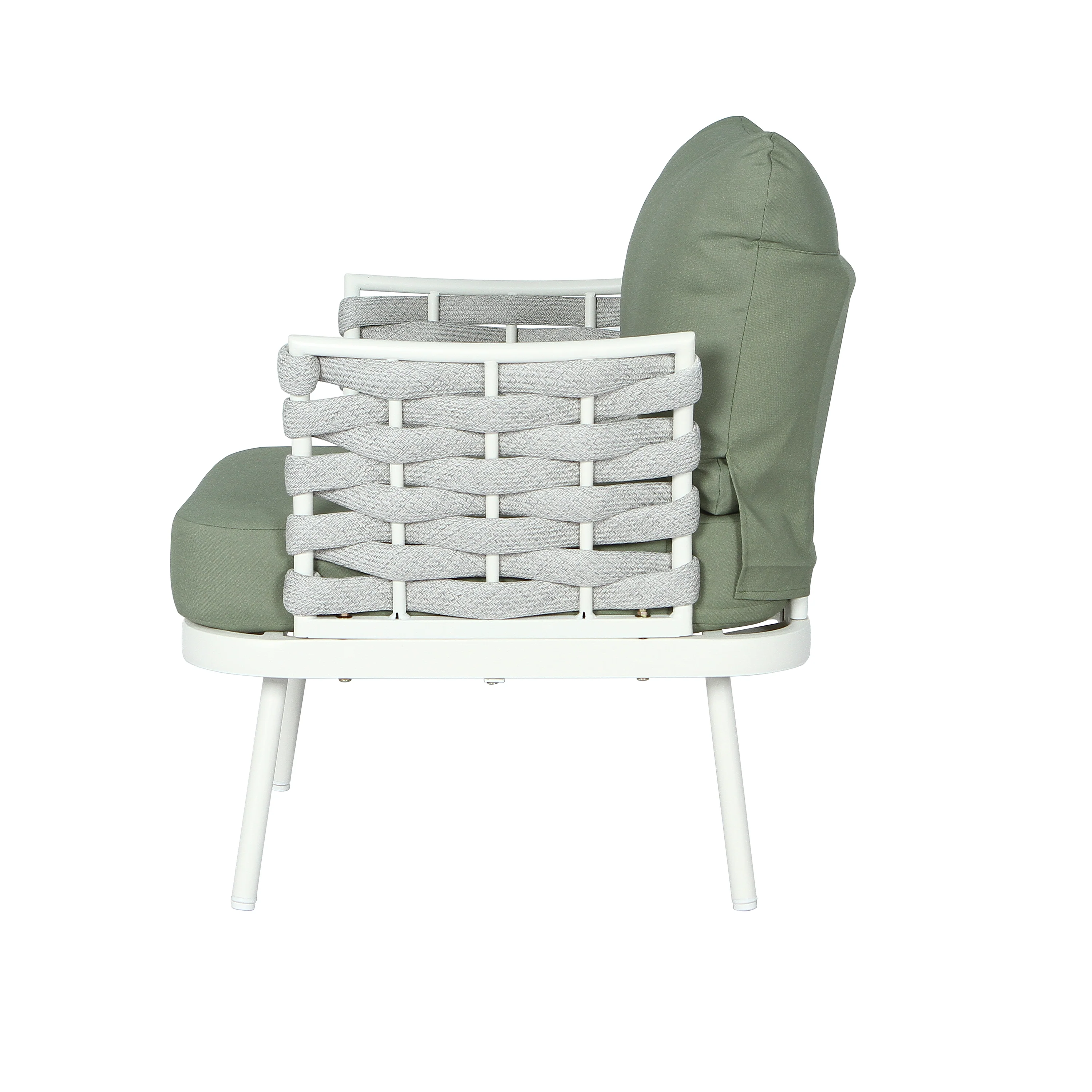 Mariano Outdoor Patio Steel 4-Pieces Loveseat Conversation Set - Image 11