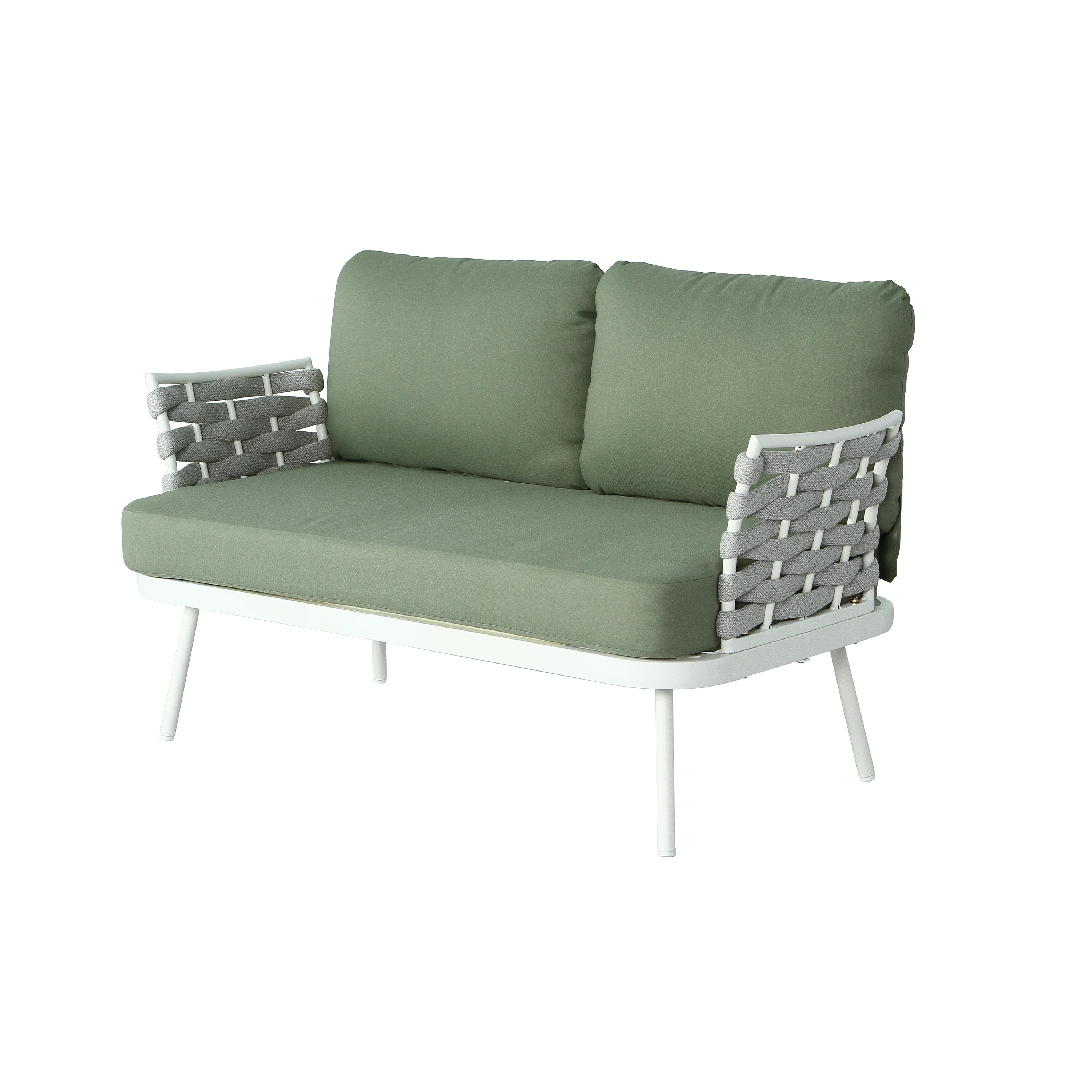 Mariano Outdoor Patio Steel 4-Pieces Loveseat Conversation Set - Image 5