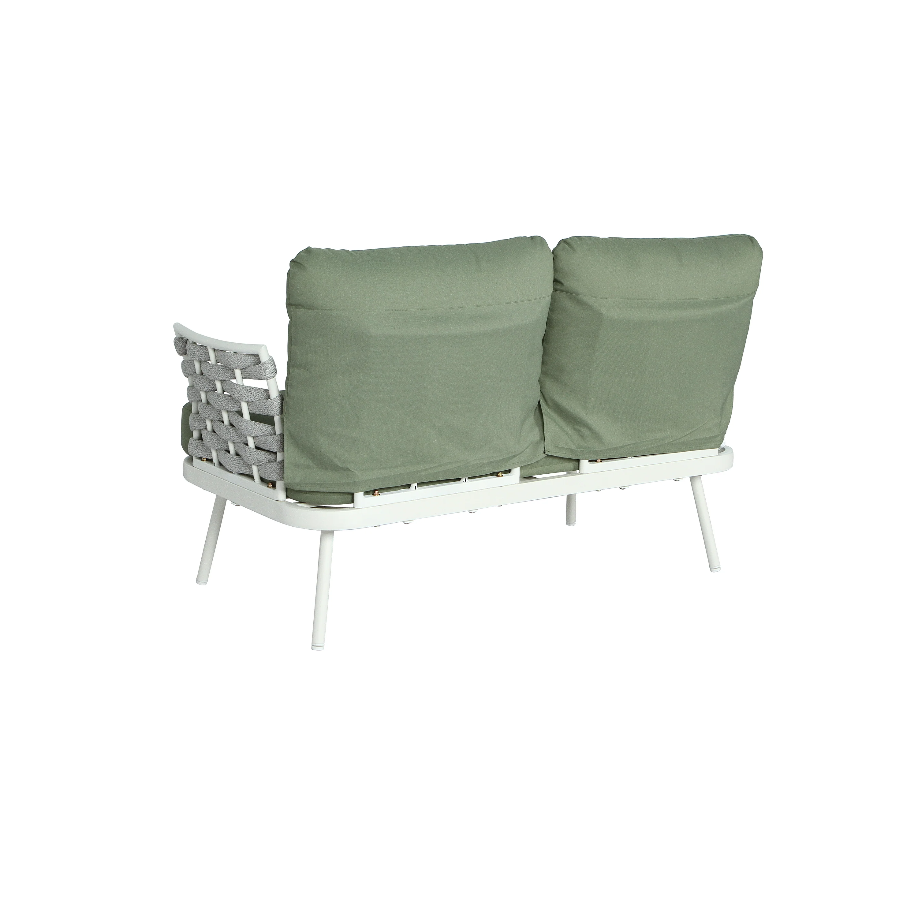 Mariano Outdoor Patio Steel 4-Pieces Loveseat Conversation Set - Image 6